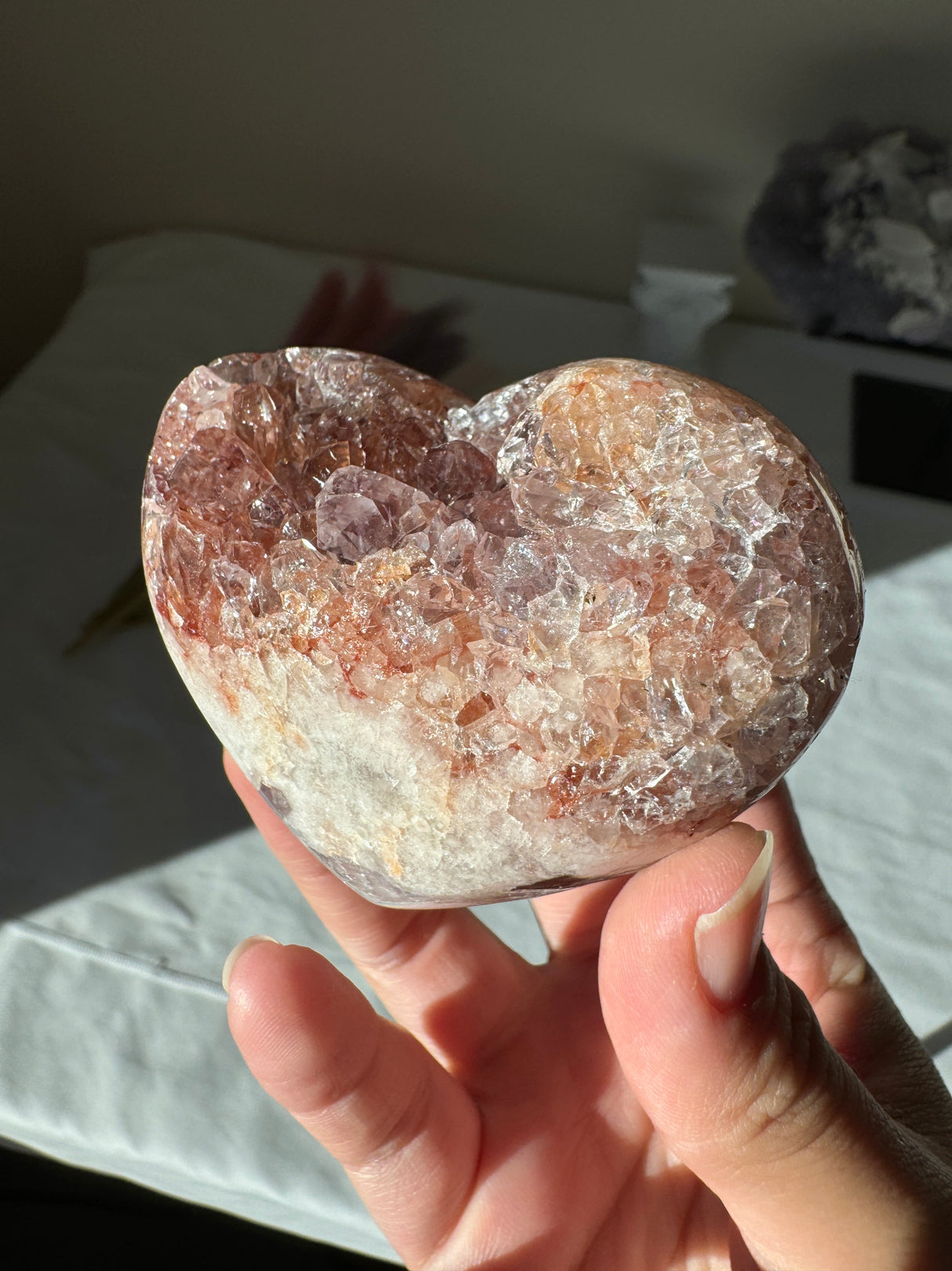 Pink Amethyst Heart