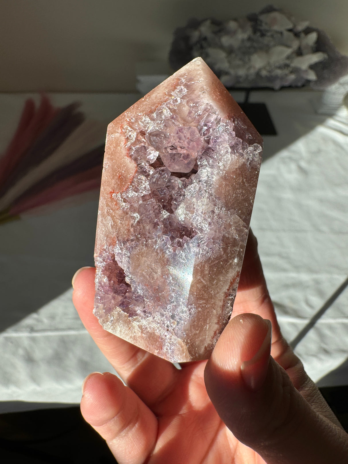 Druzy Pink Amethyst Tower