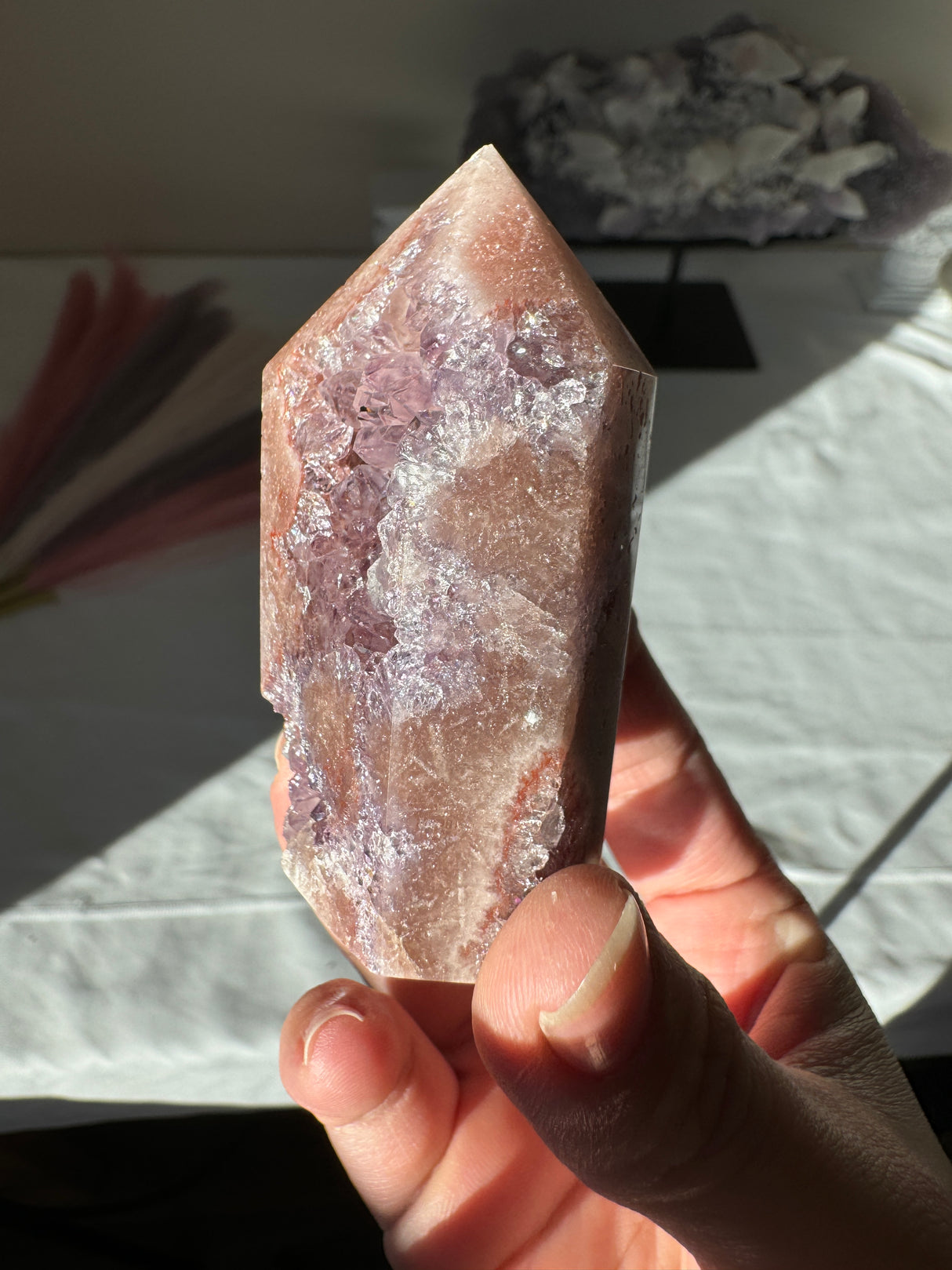 Druzy Pink Amethyst Tower
