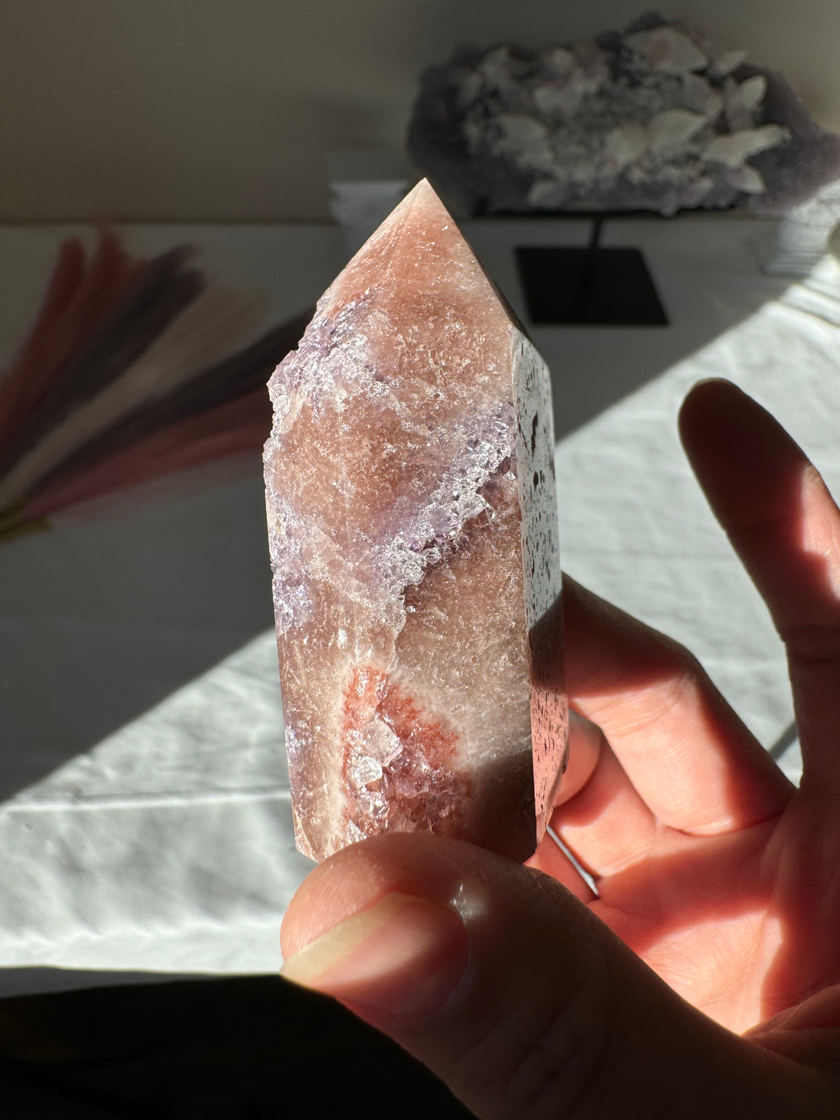 Druzy Pink Amethyst Tower