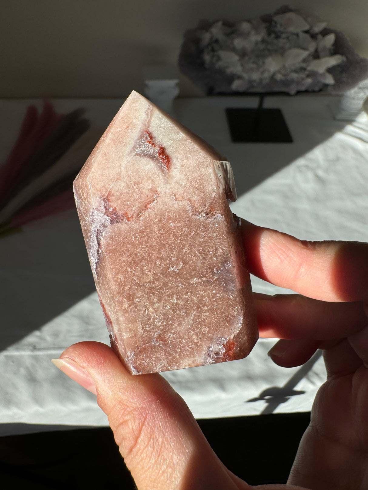 Druzy Pink Amethyst Tower