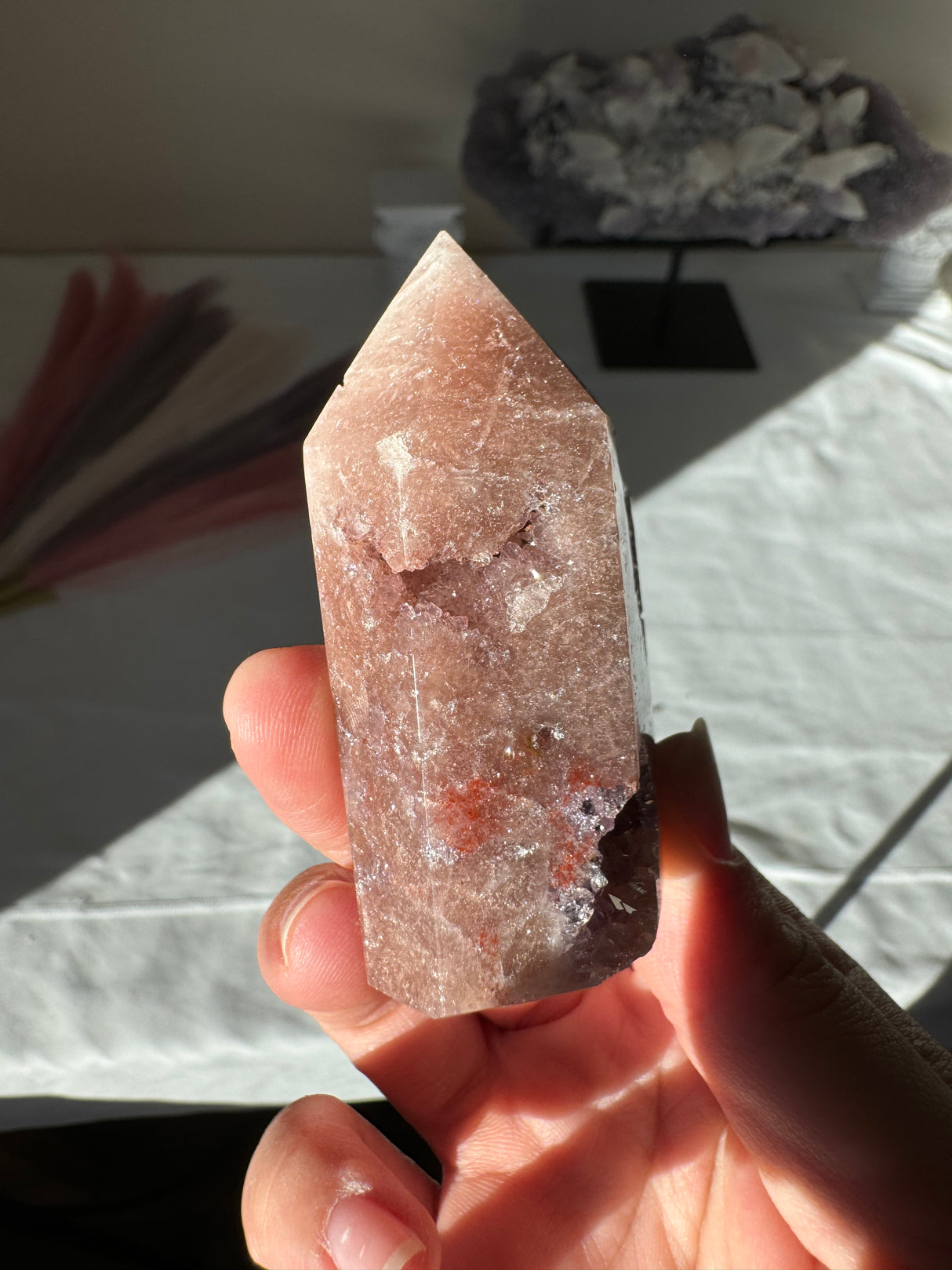Druzy Pink Amethyst Tower