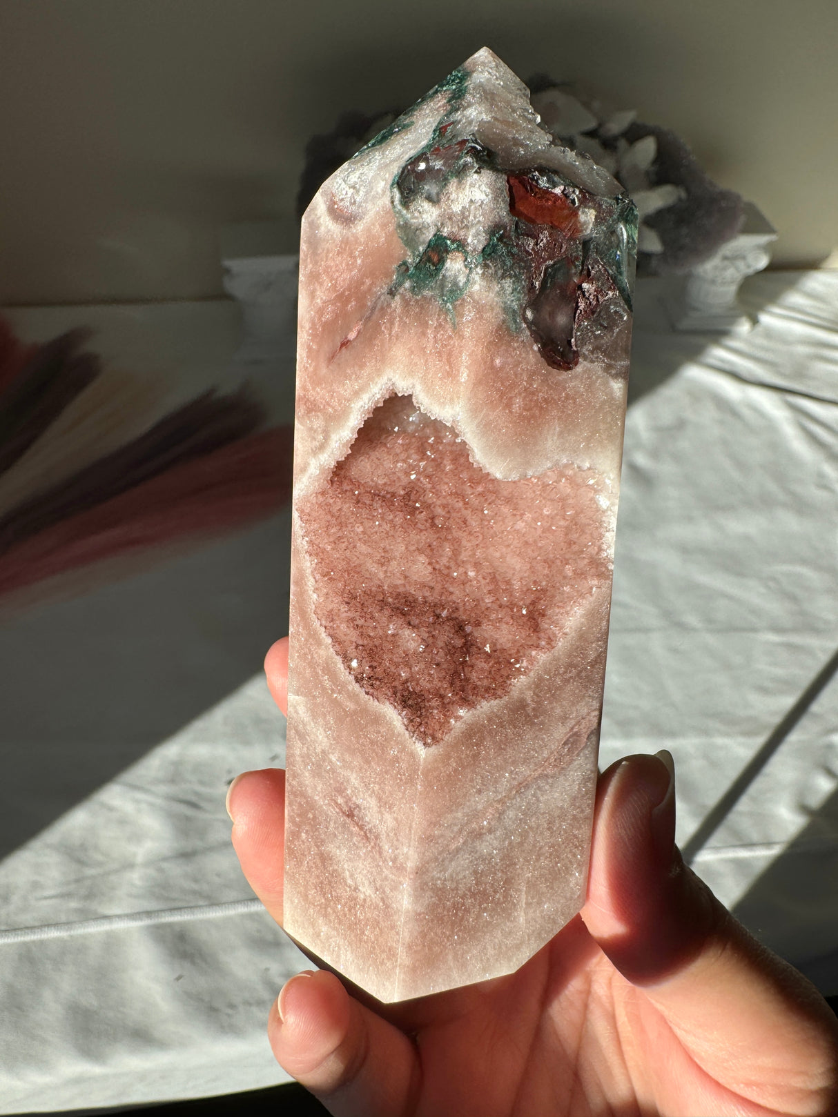 Druzy Pink Amethyst Tower