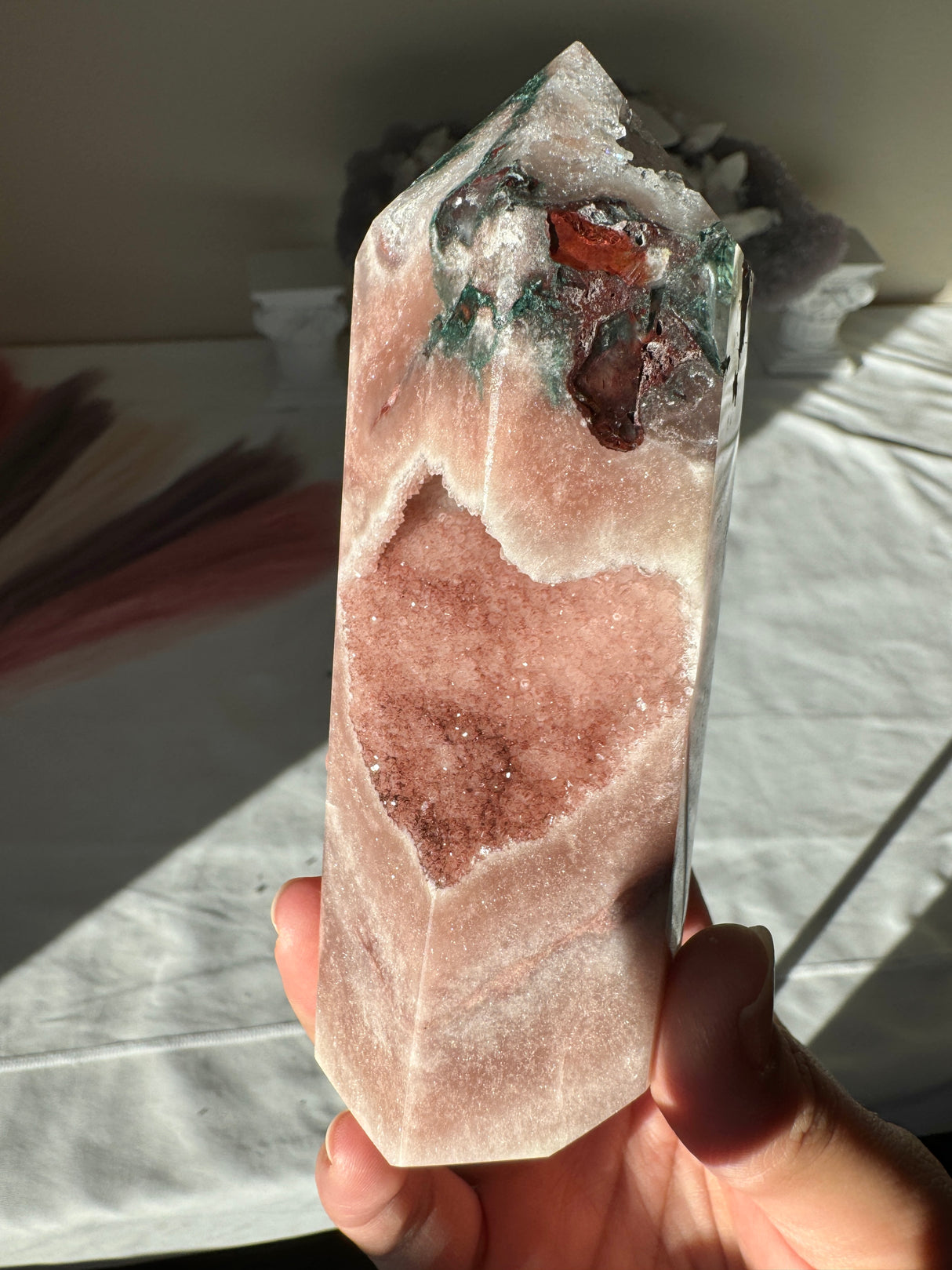 Druzy Pink Amethyst Tower