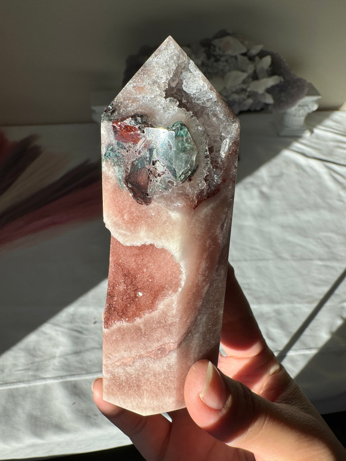 Druzy Pink Amethyst Tower