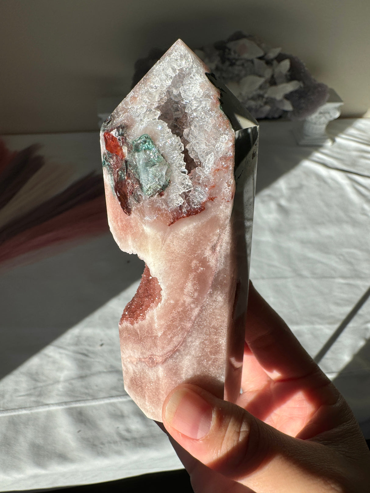 Druzy Pink Amethyst Tower