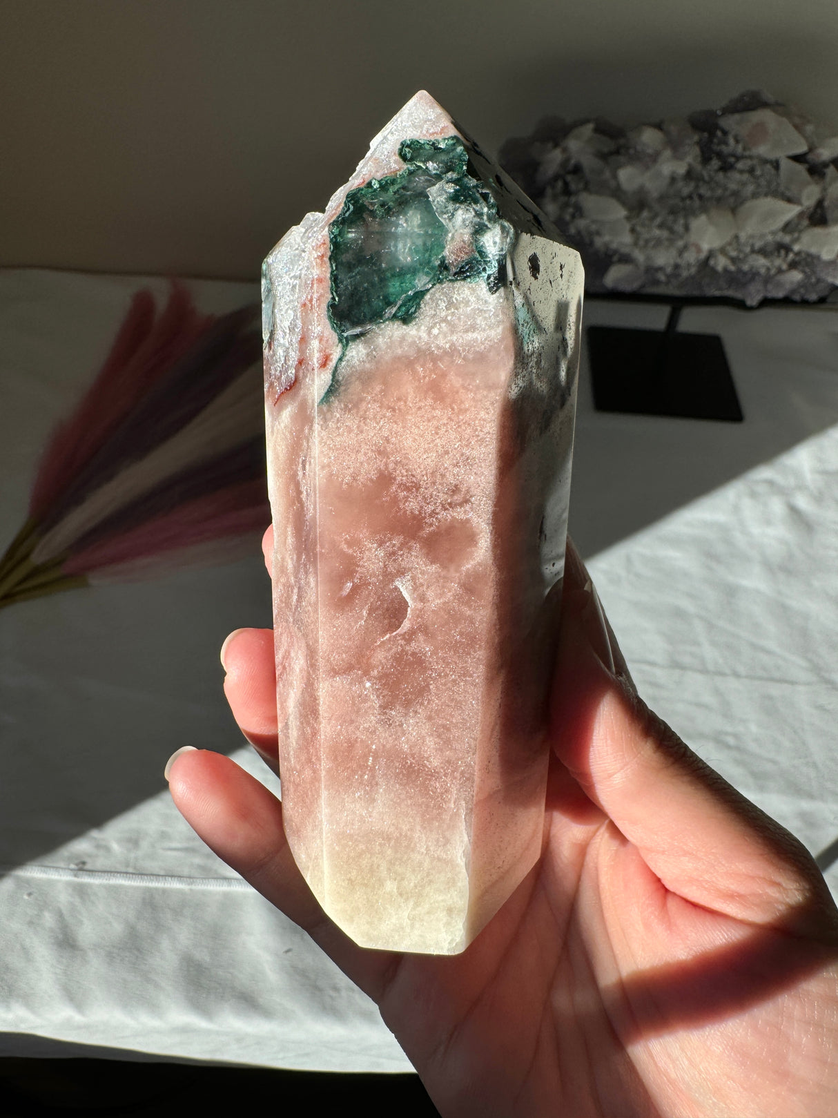 Druzy Pink Amethyst Tower