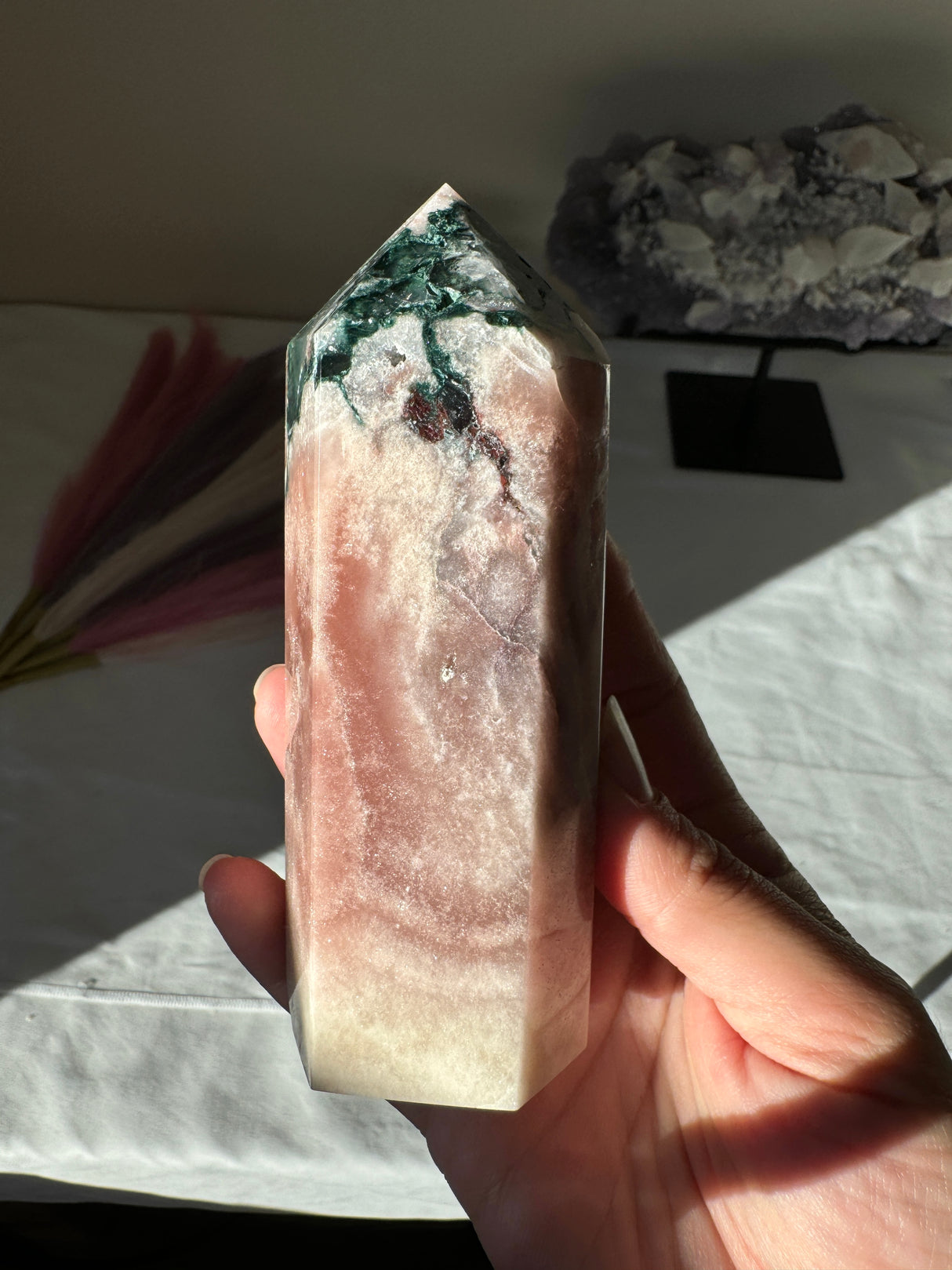 Druzy Pink Amethyst Tower