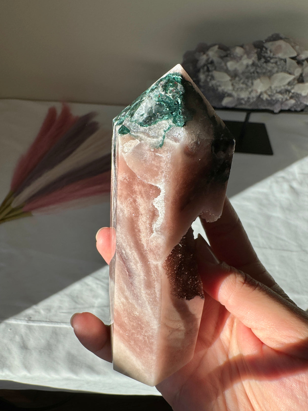 Druzy Pink Amethyst Tower