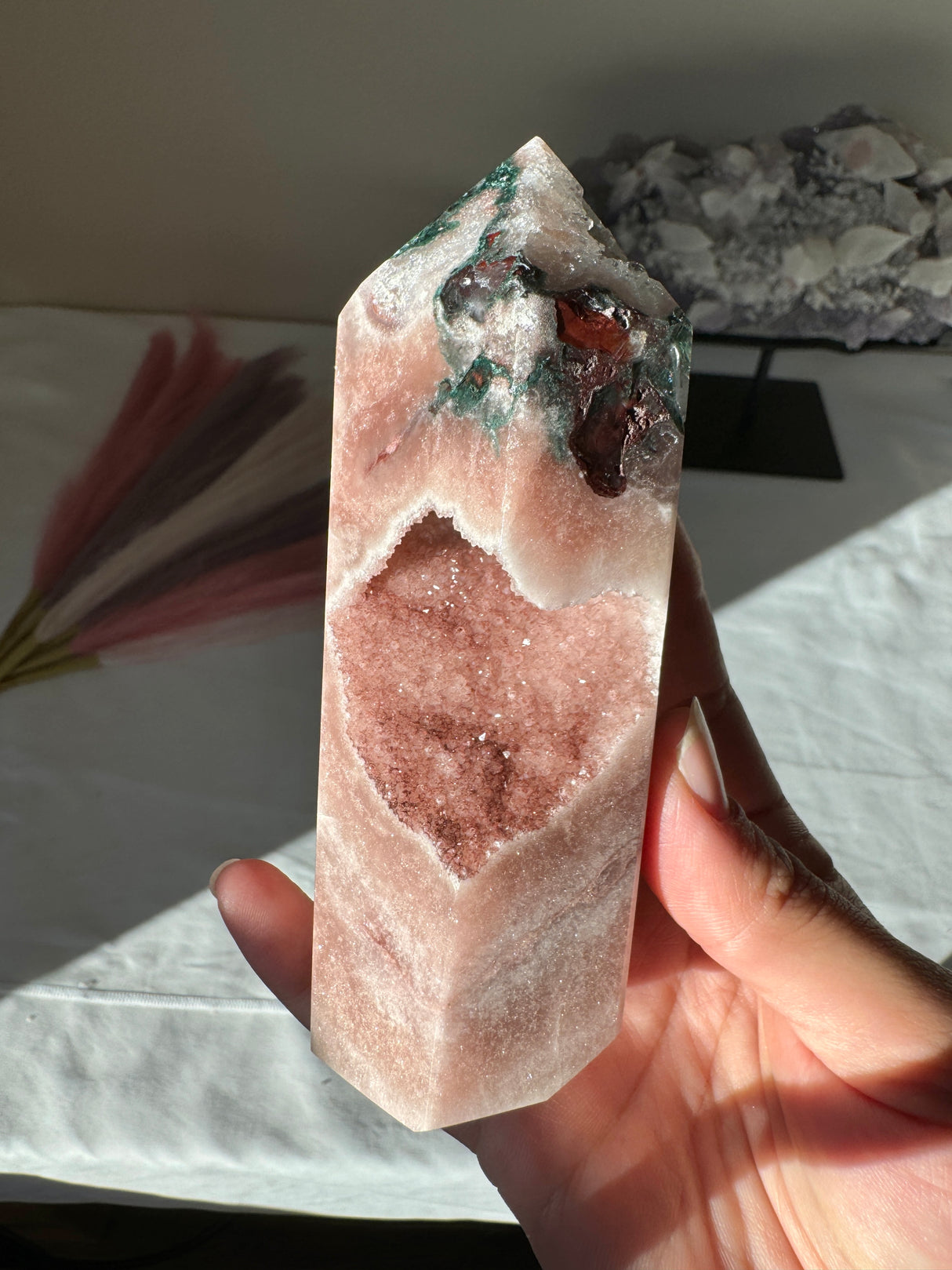 Druzy Pink Amethyst Tower