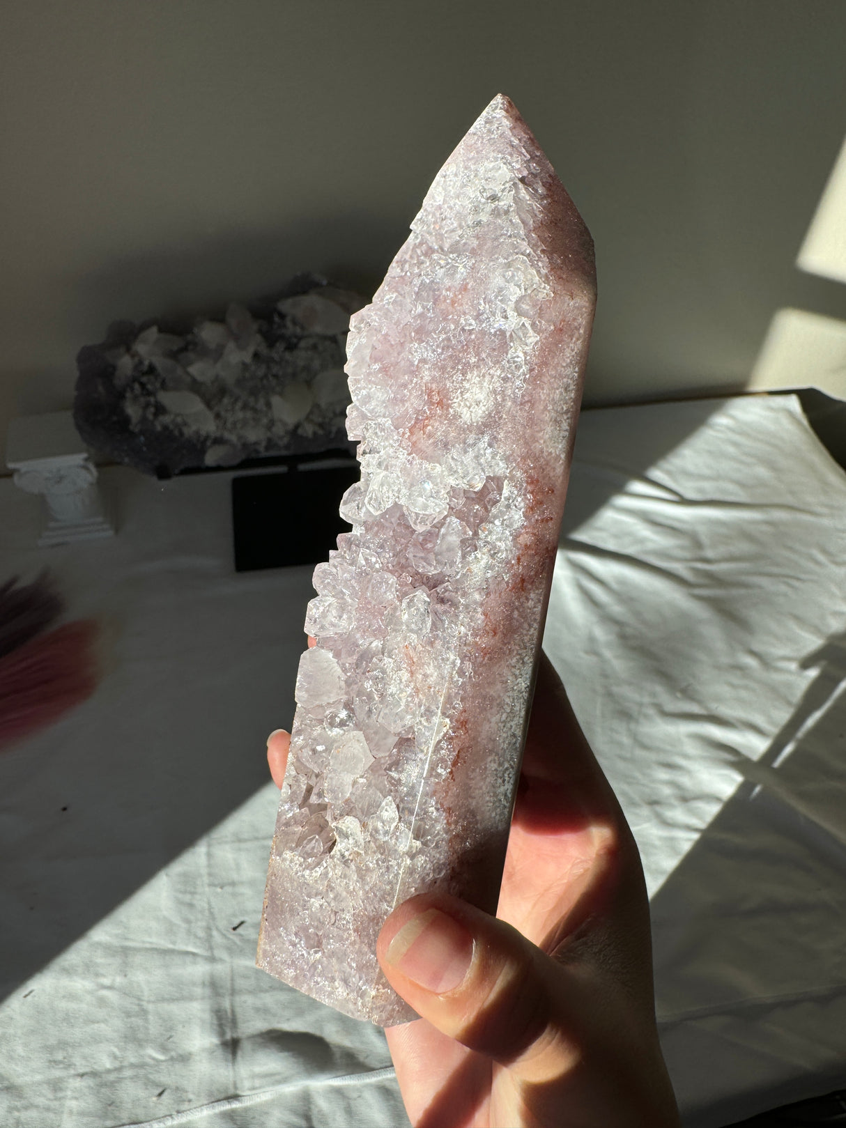 Large Lavender Pink Amethyst Tower