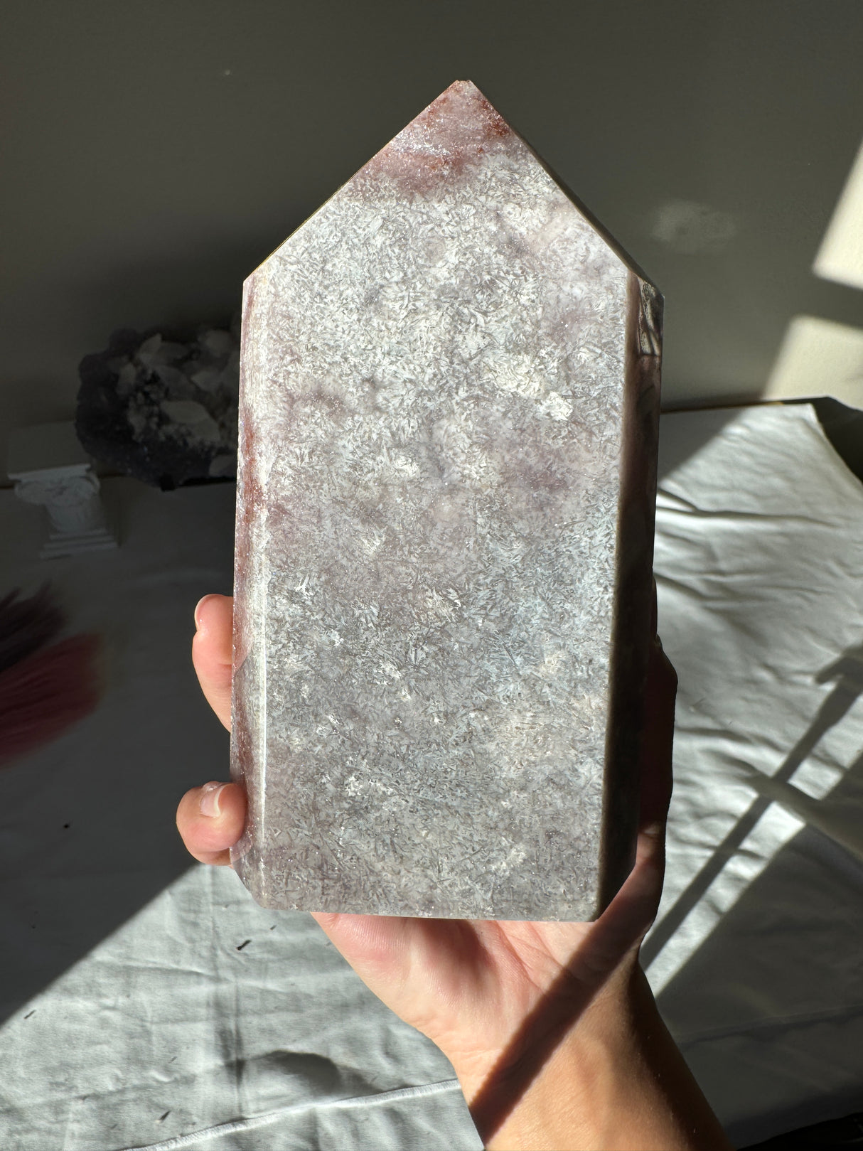 Large Lavender Pink Amethyst Tower