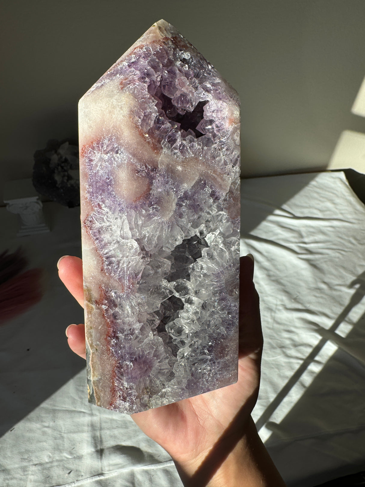 Large Purple Pink Amethyst Tower