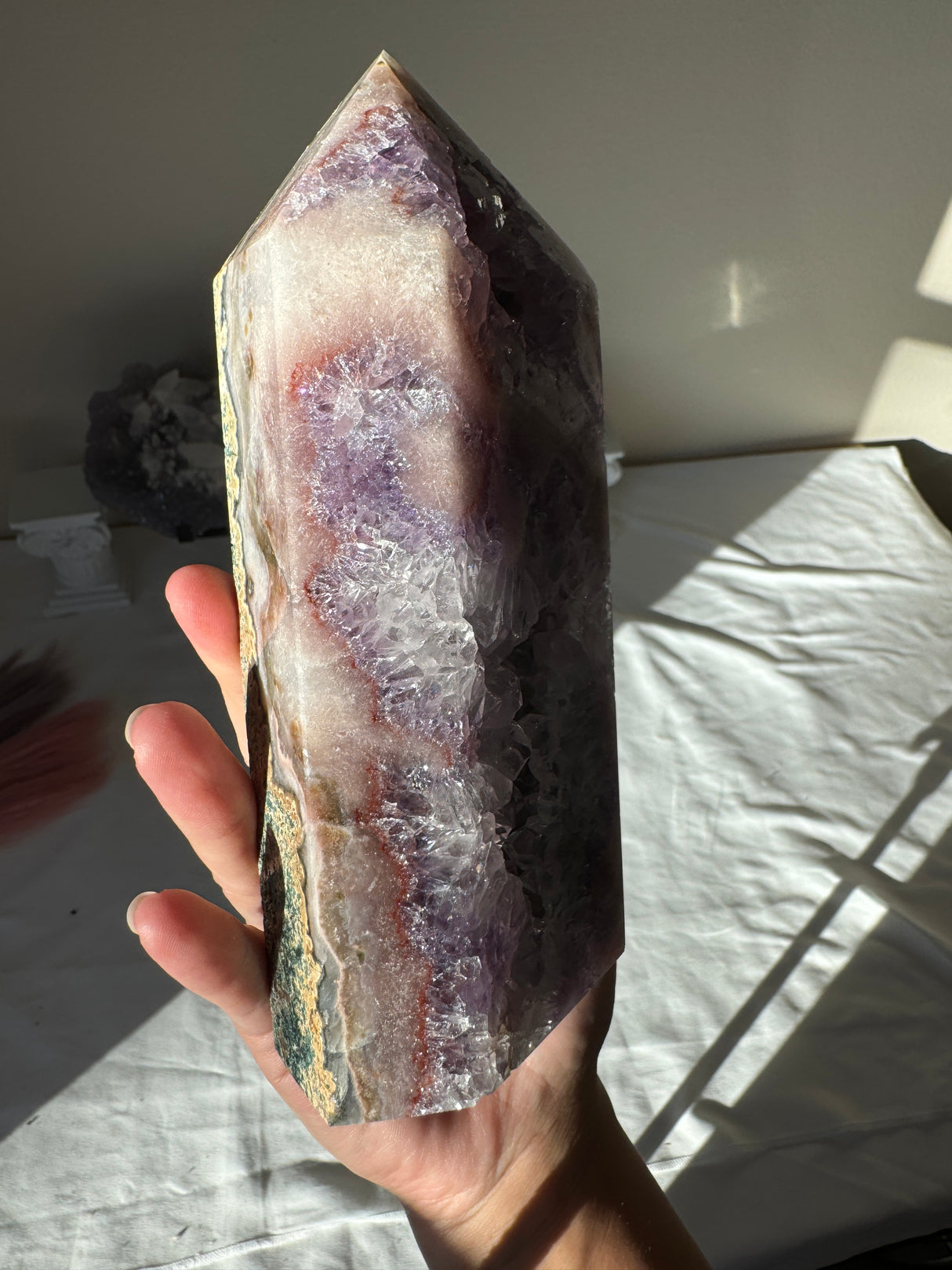 Large Purple Pink Amethyst Tower