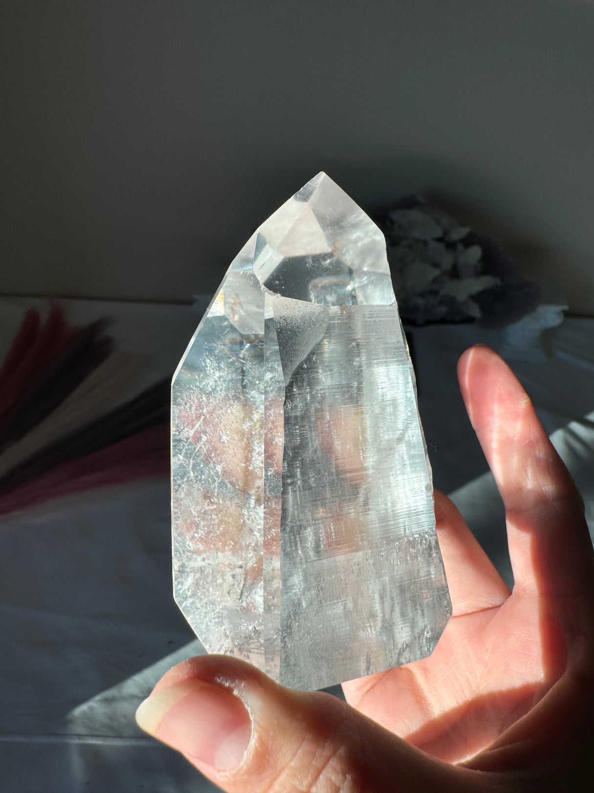 Chunky Lemurian Quartz Tower with Rainbow