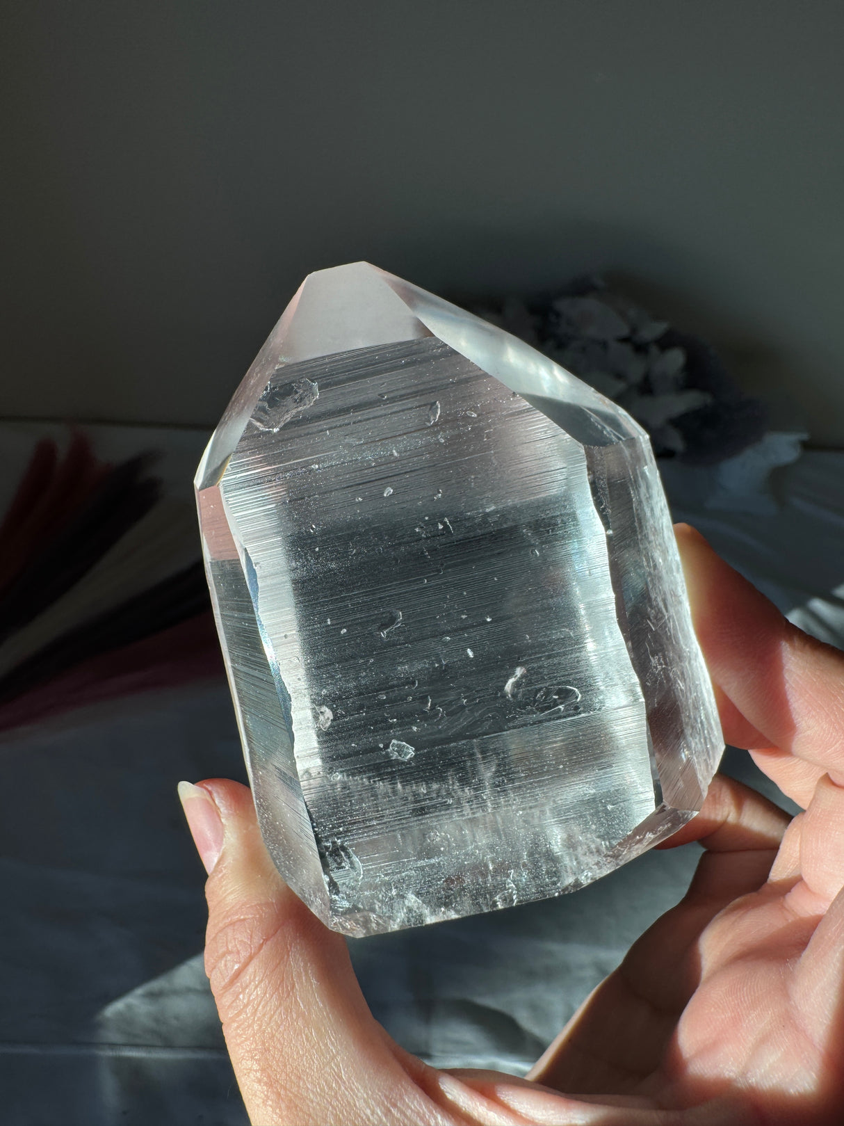 Chunky Lemurian Quartz Tower with Rainbow