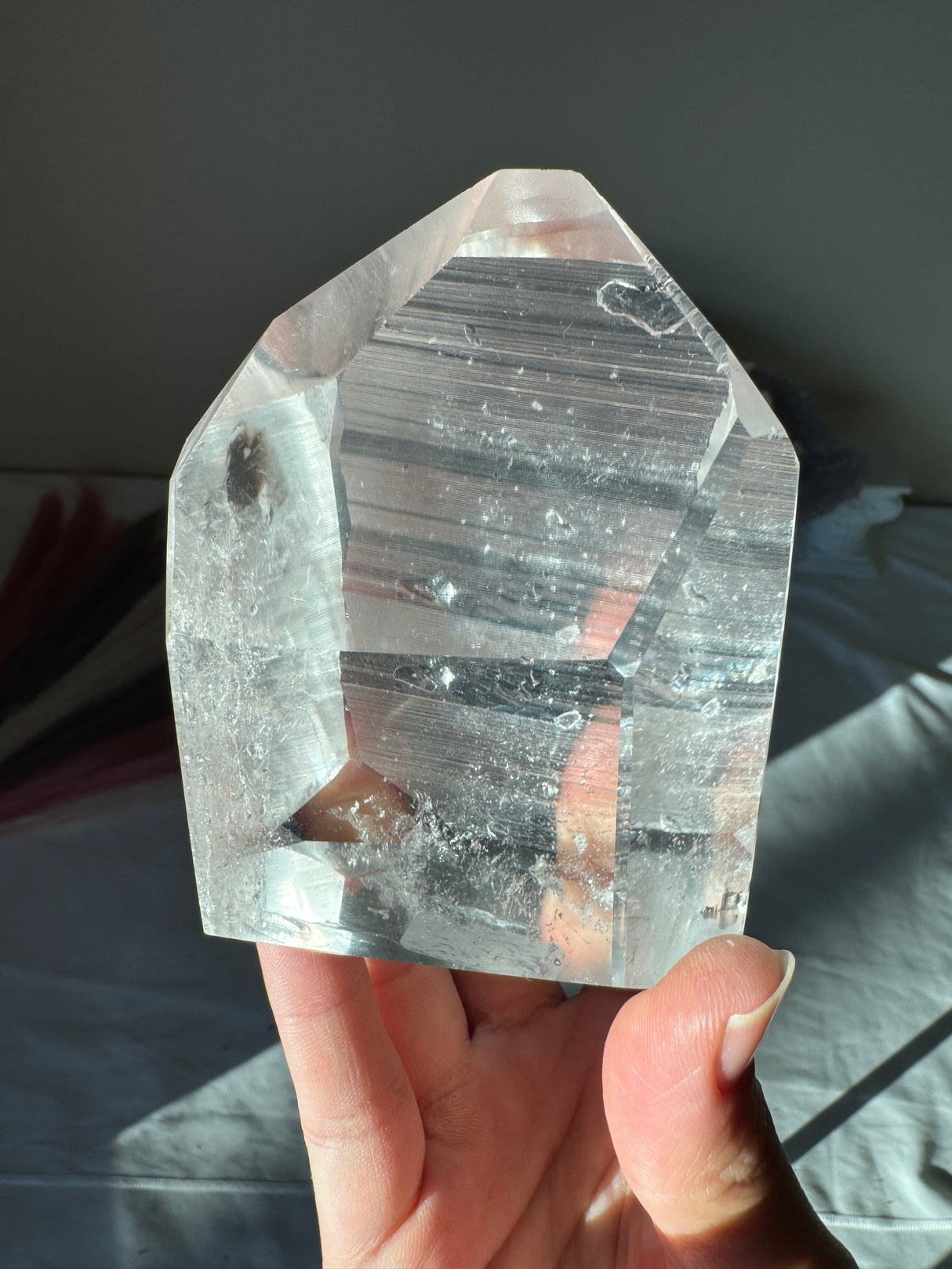 Chunky Lemurian Quartz Tower with Rainbow