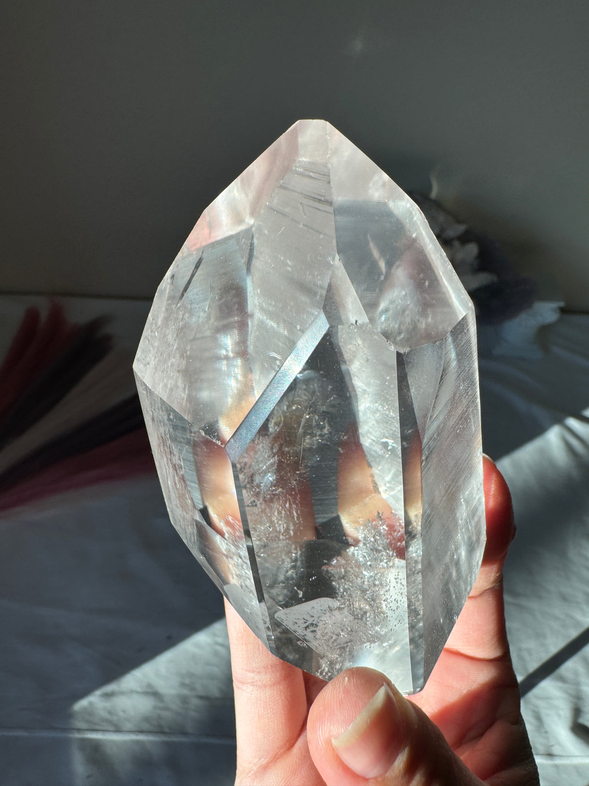 Chunky Lemurian Quartz Tower with Rainbow