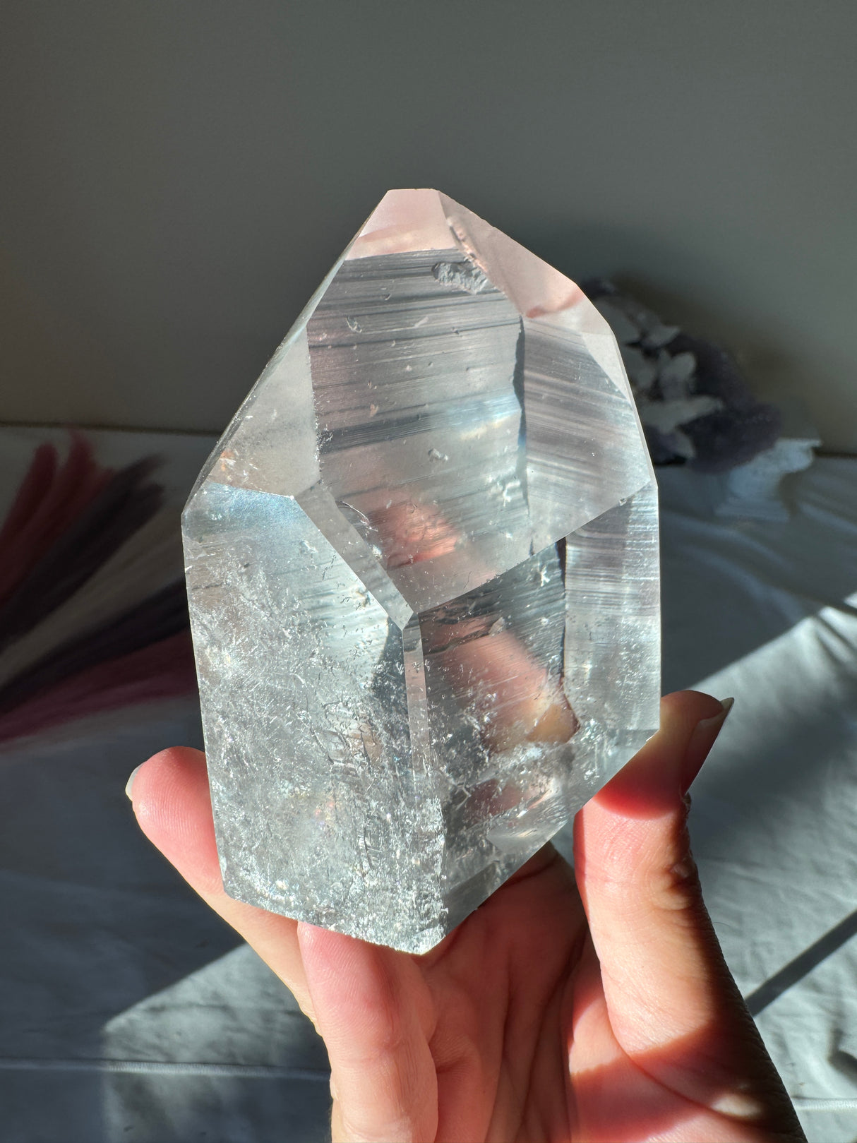 Chunky Lemurian Quartz Tower with Rainbow