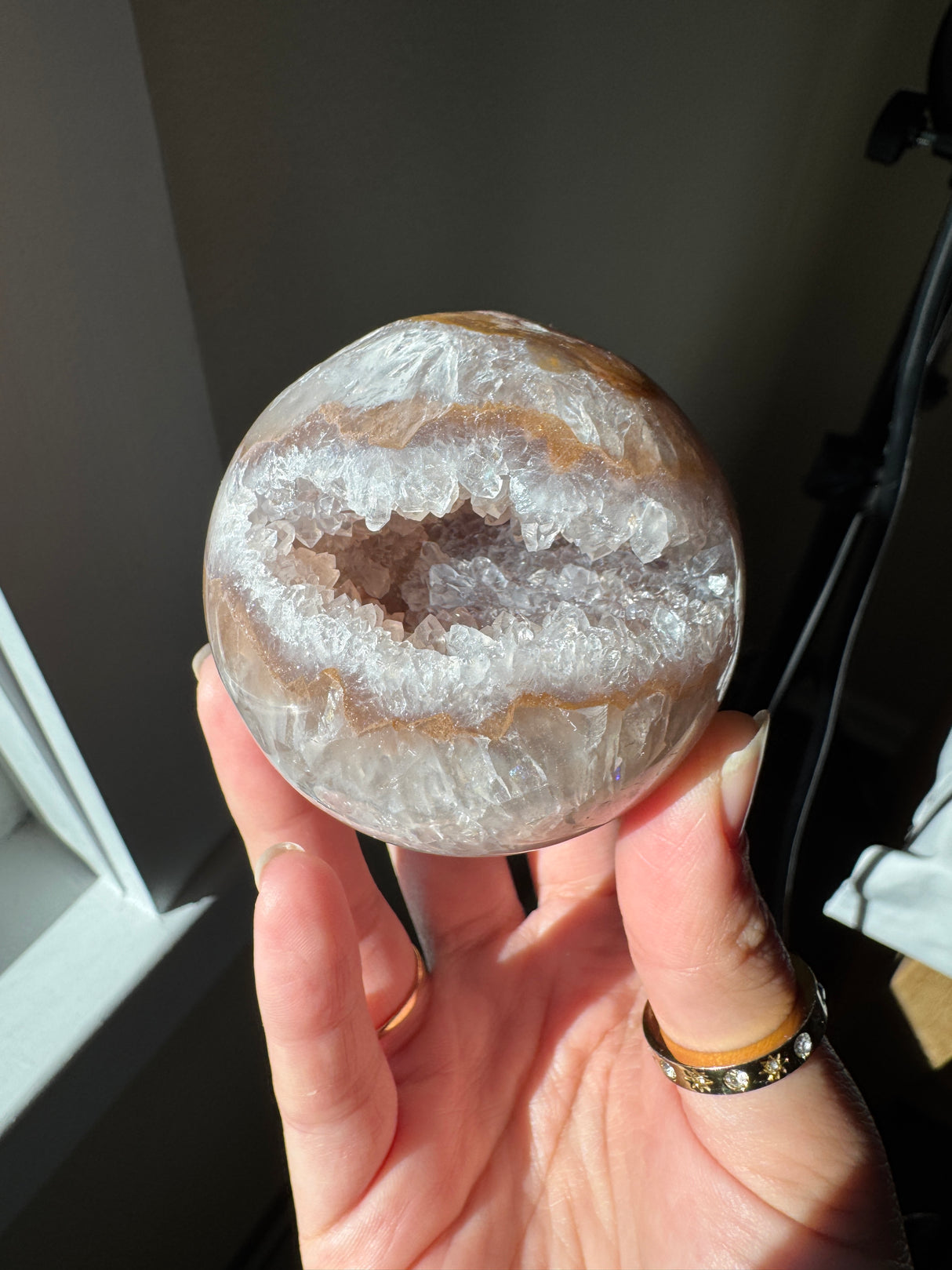 Chocolate Agate Quartz Sphere