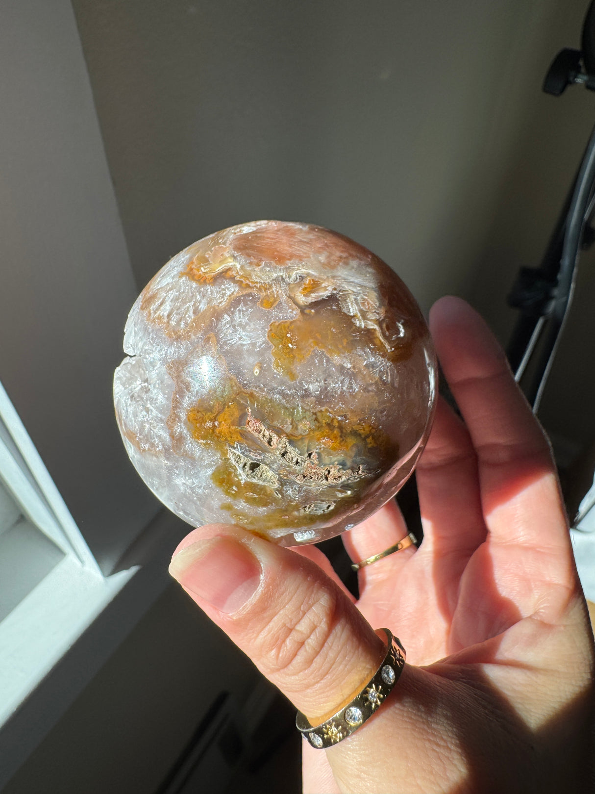 Chocolate Agate Quartz Sphere