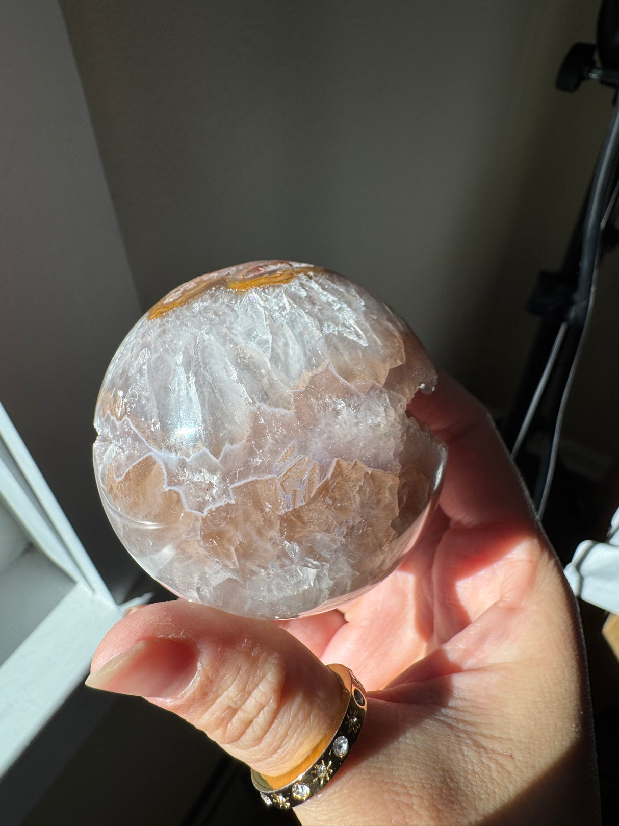 Chocolate Agate Quartz Sphere