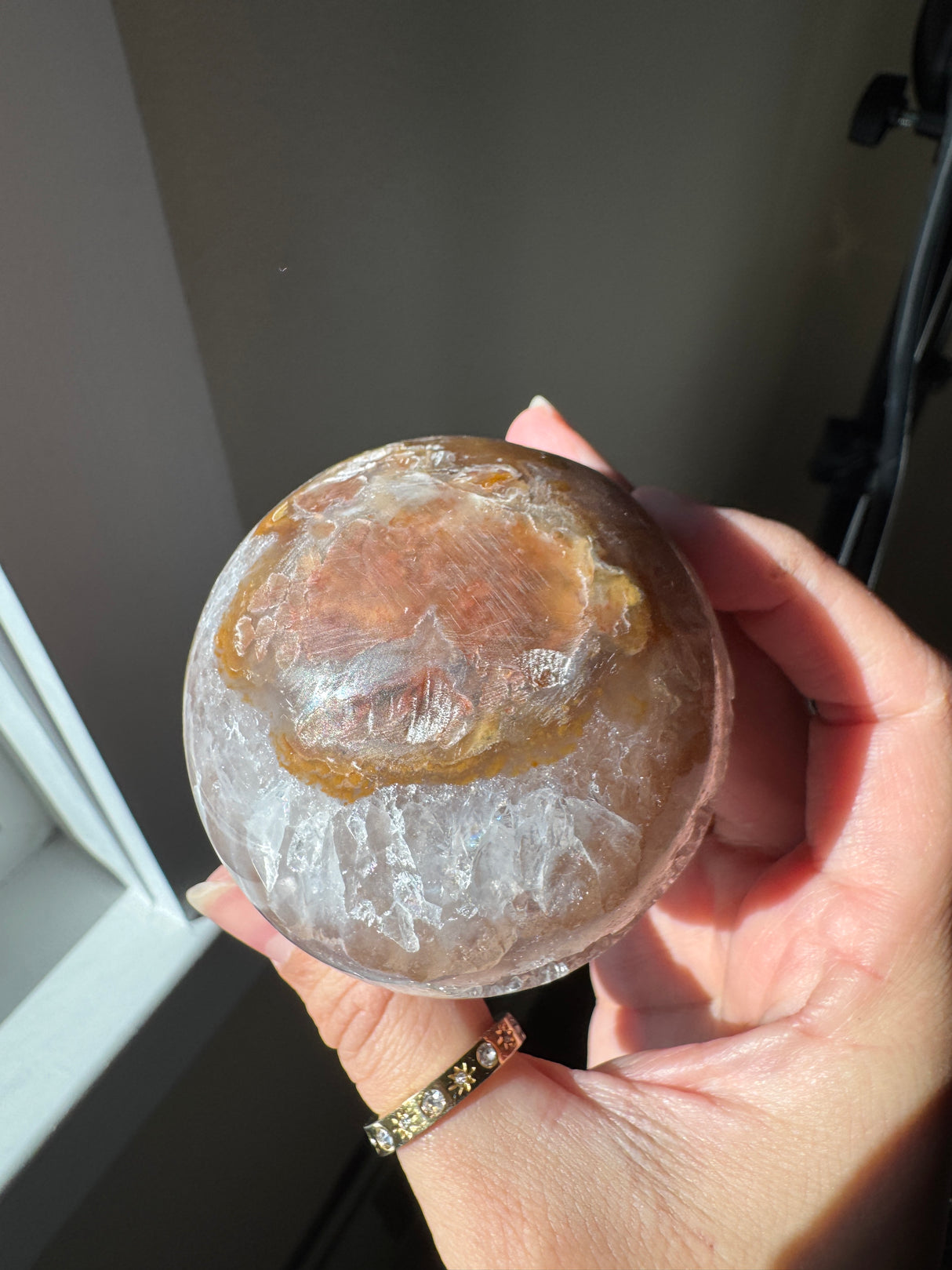 Chocolate Agate Quartz Sphere
