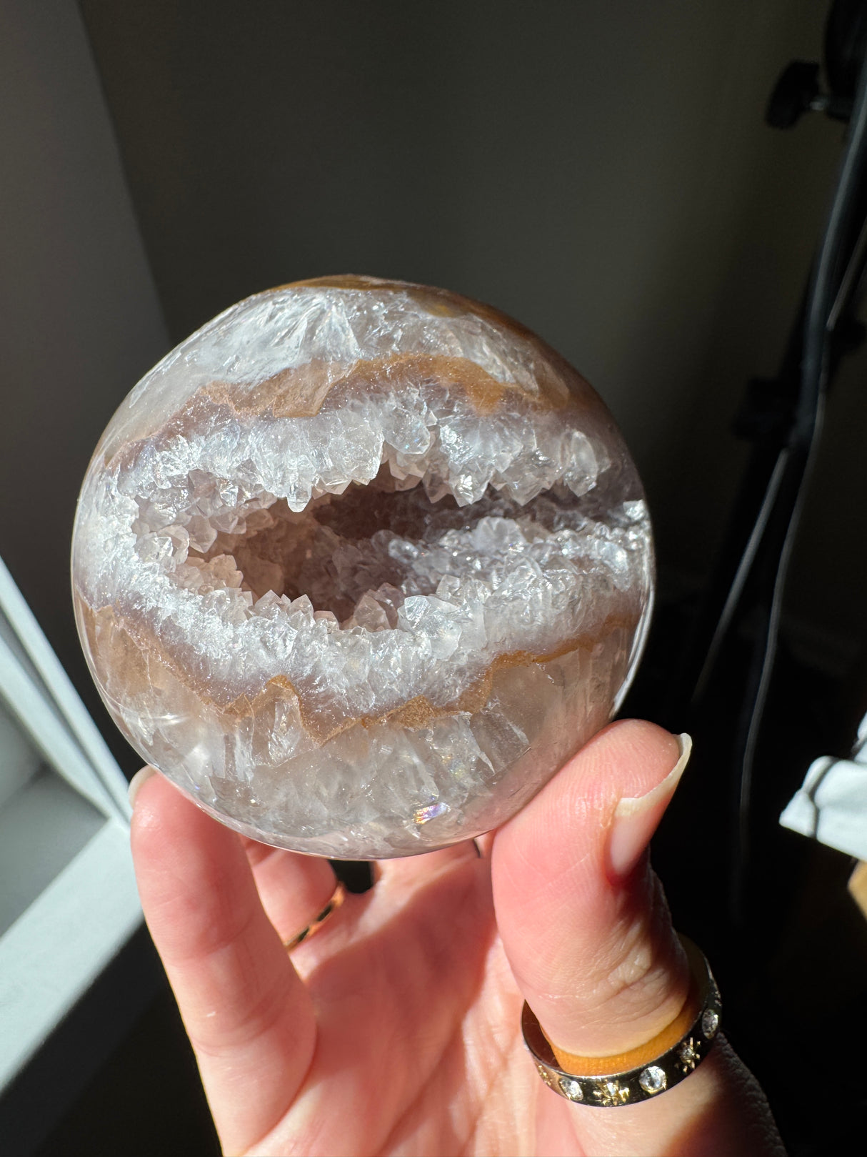 Chocolate Agate Quartz Sphere