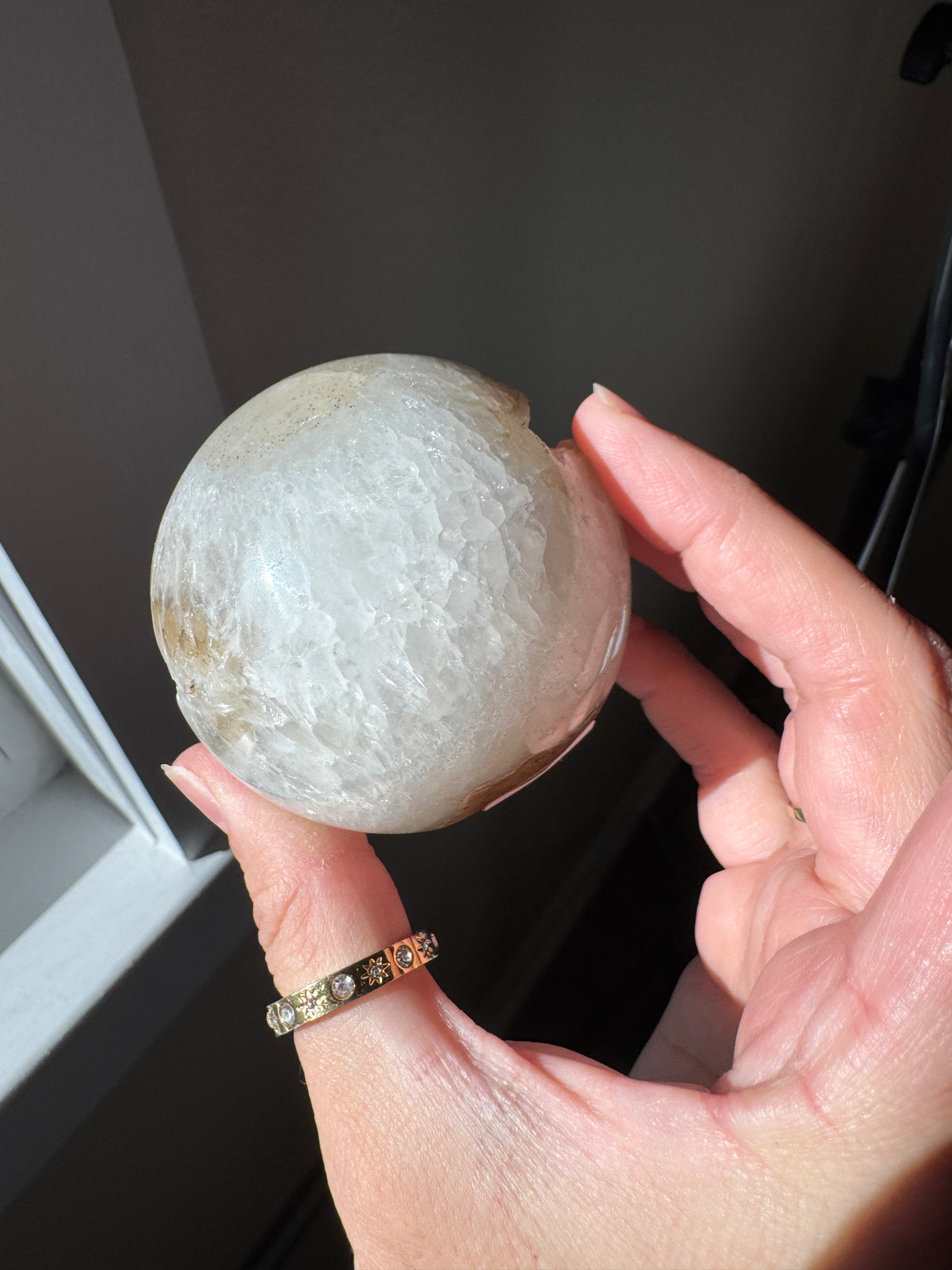 Druzy Tan Agate Sphere
