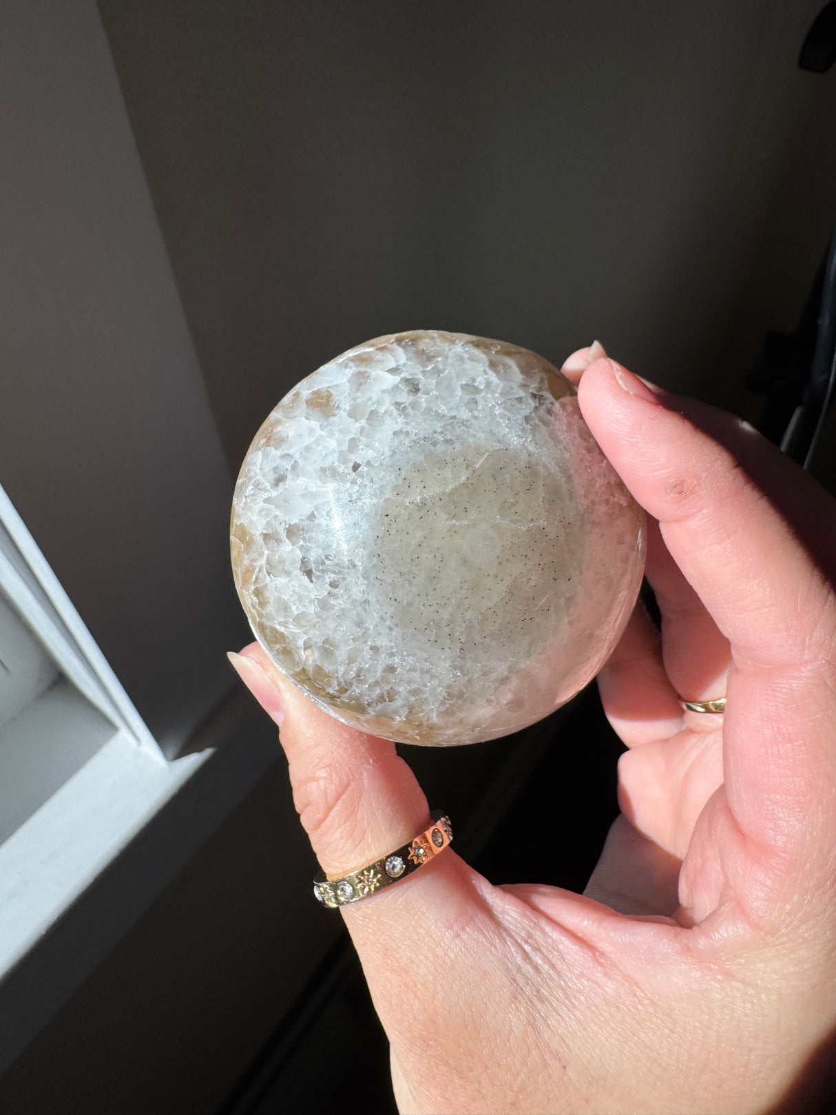 Druzy Tan Agate Sphere