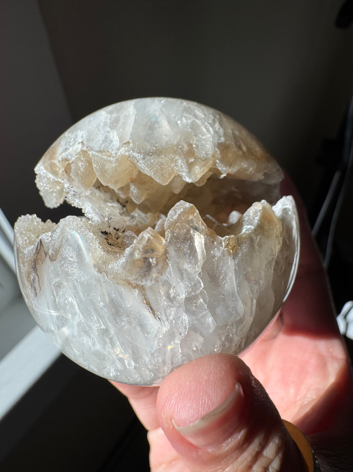 Druzy Tan Agate Sphere