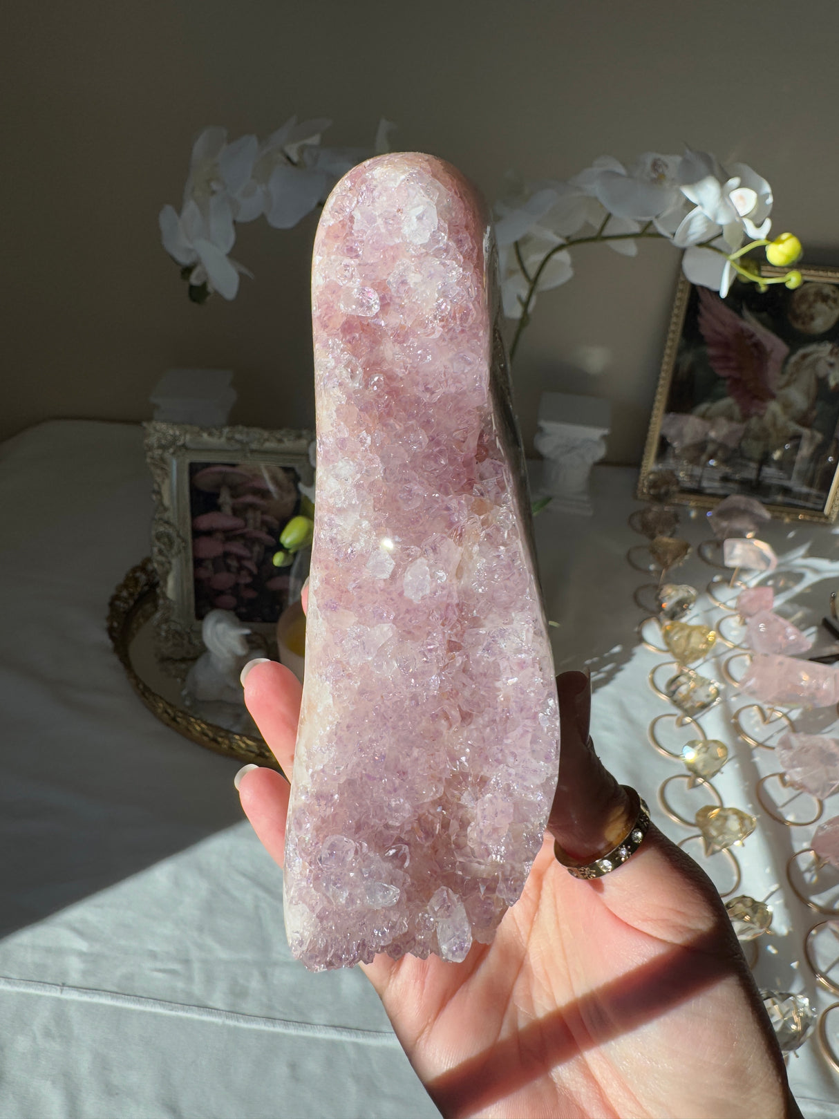 Lilac Pink Amethyst Free Form (self stands)
