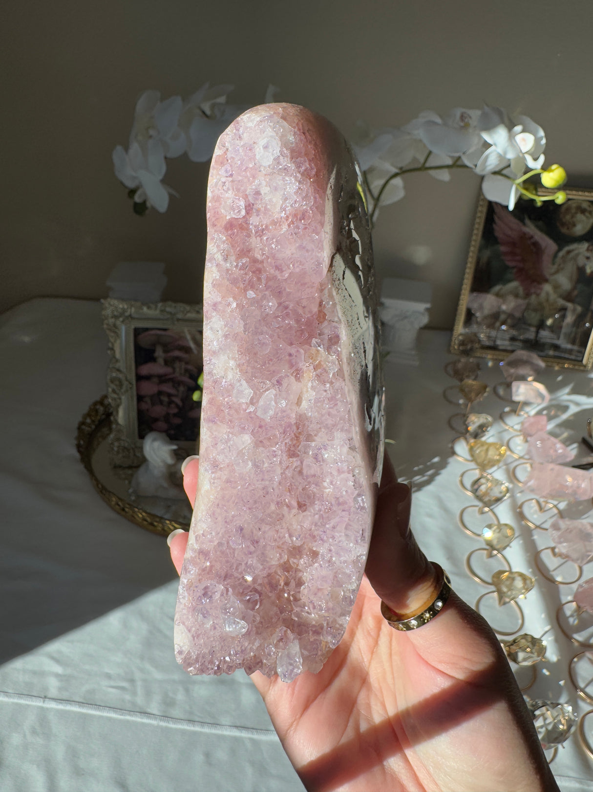 Lilac Pink Amethyst Free Form (self stands)