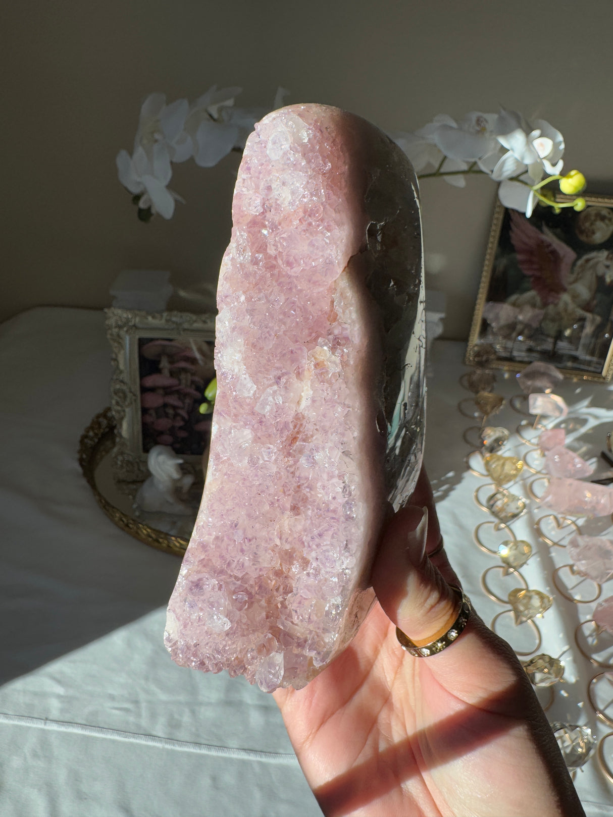 Lilac Pink Amethyst Free Form (self stands)