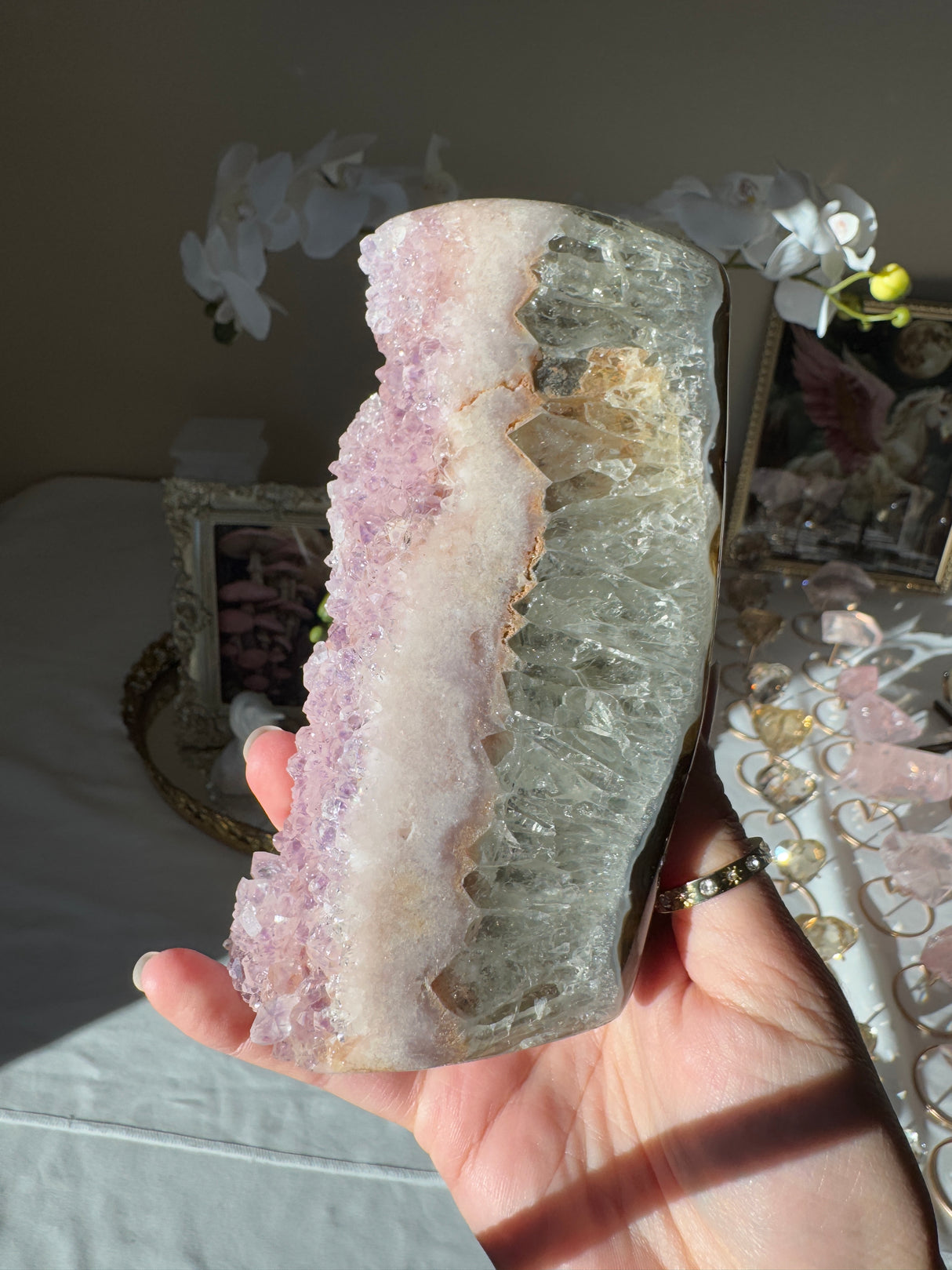 Lilac Pink Amethyst Free Form (self stands)