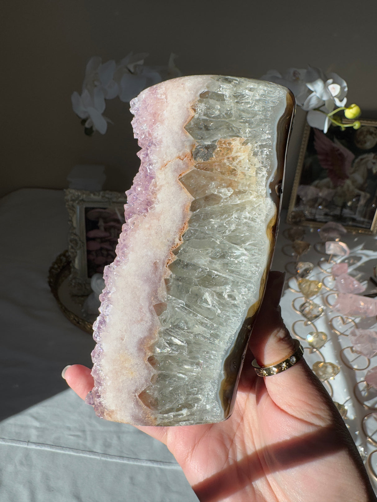 Lilac Pink Amethyst Free Form (self stands)