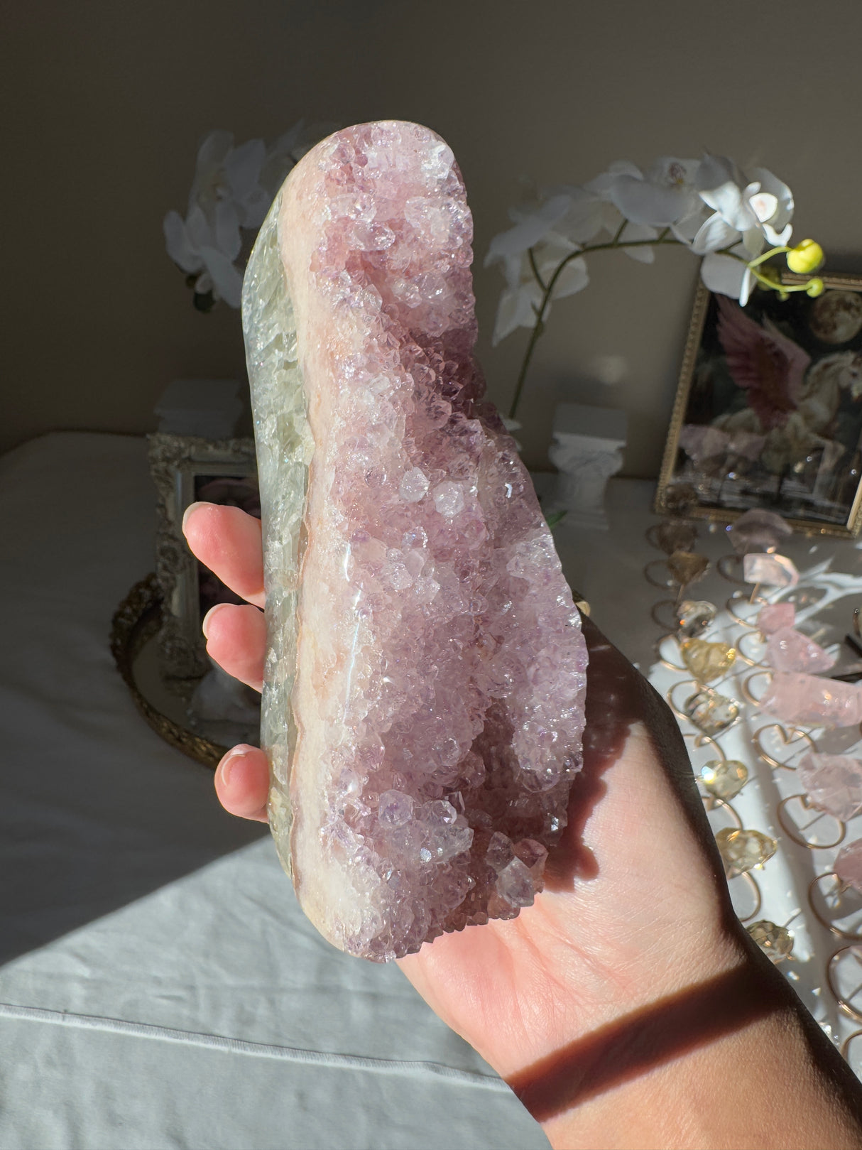 Lilac Pink Amethyst Free Form (self stands)