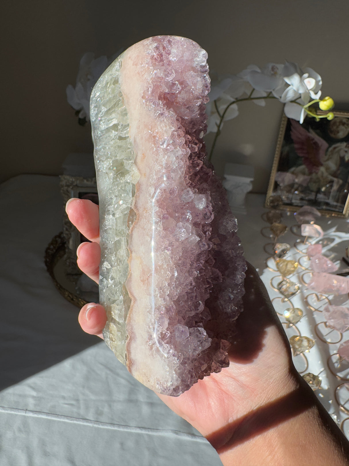 Lilac Pink Amethyst Free Form (self stands)