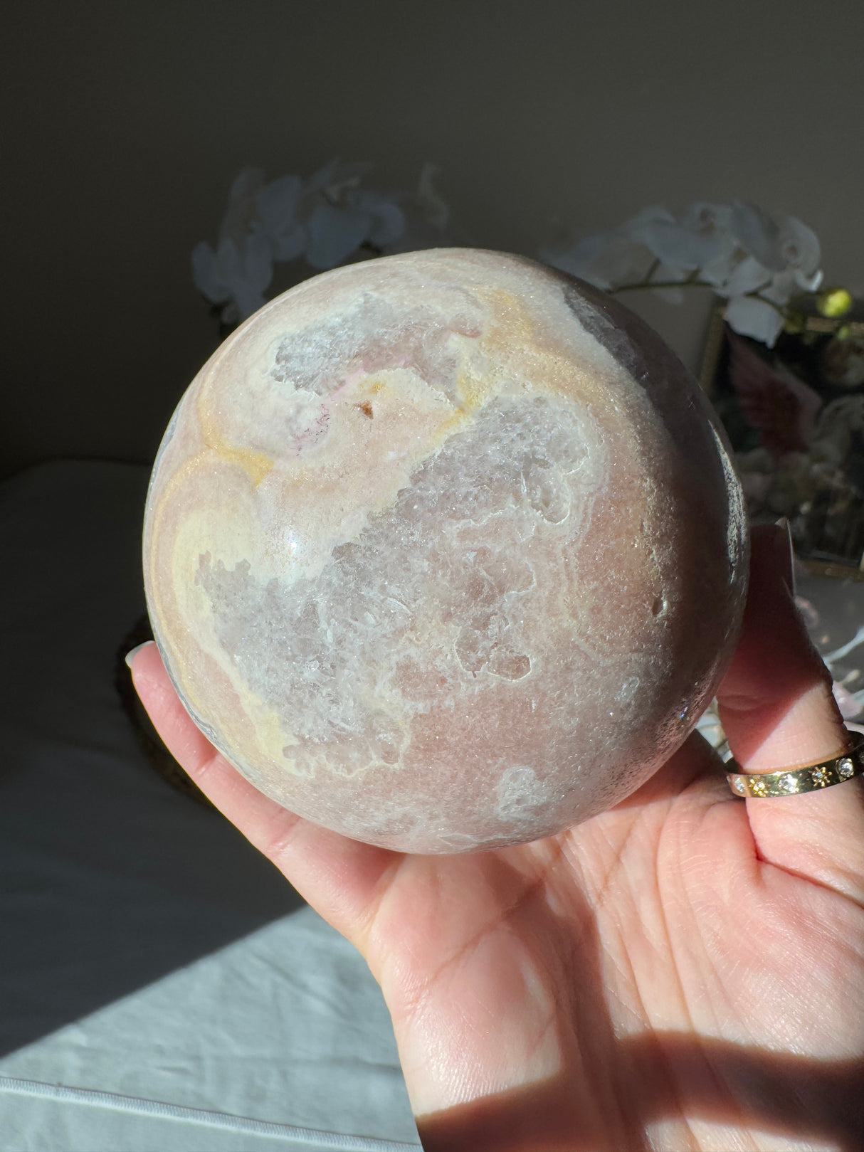 Druzy Pink Amethyst Sphere