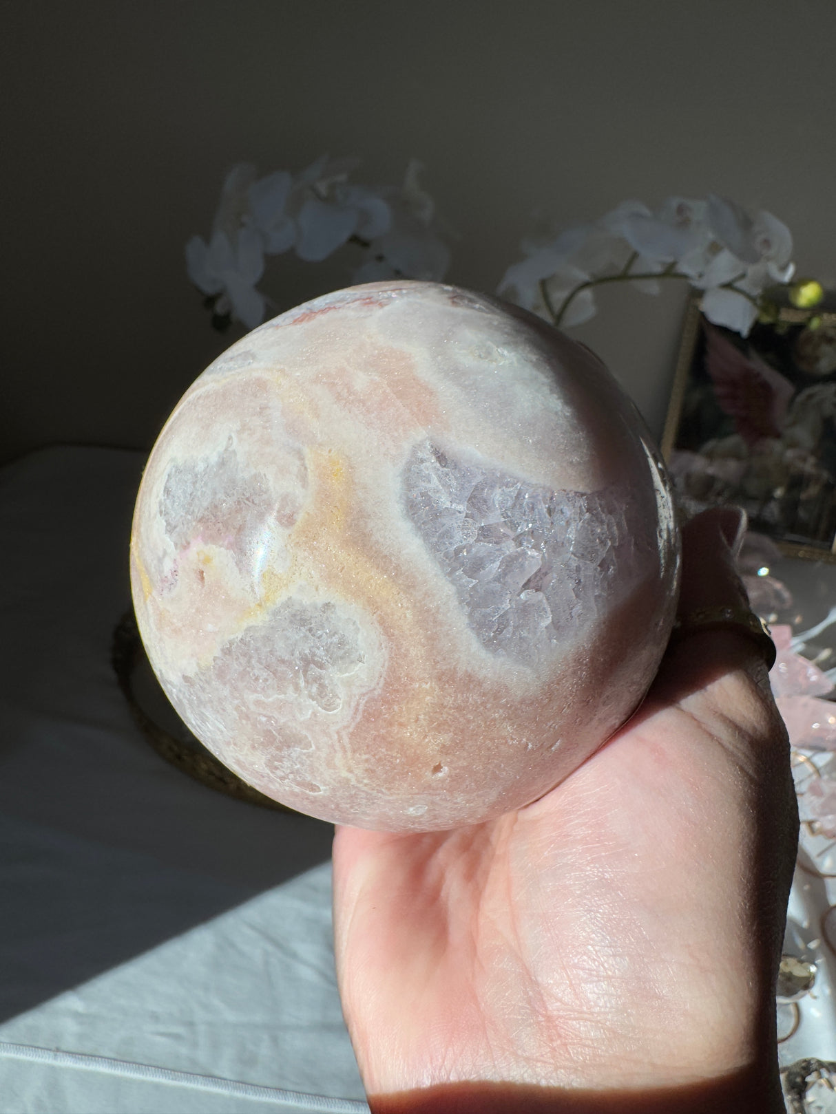 Druzy Pink Amethyst Sphere
