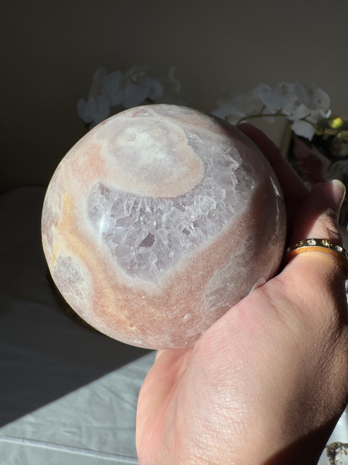 Druzy Pink Amethyst Sphere