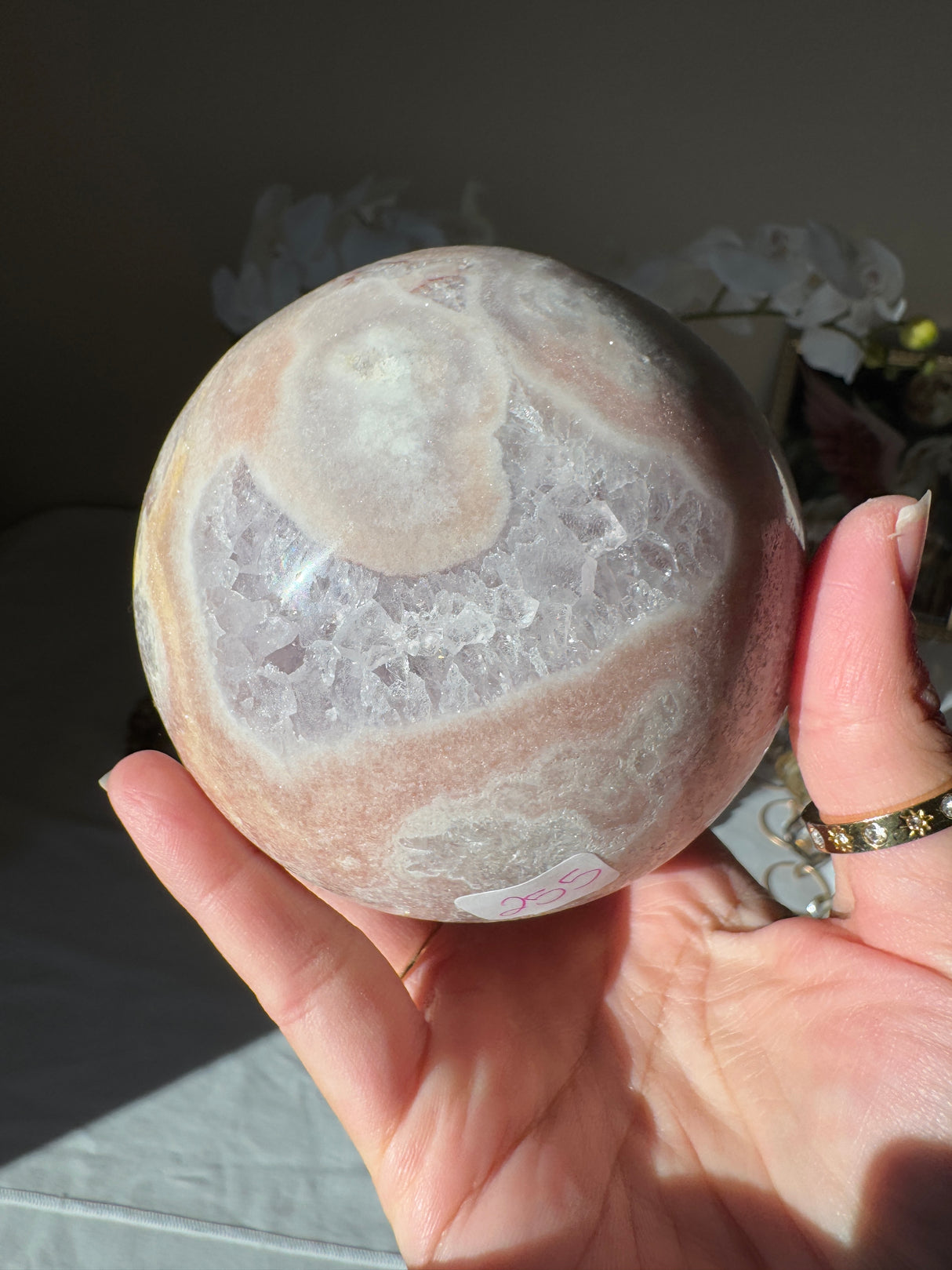 Druzy Pink Amethyst Sphere