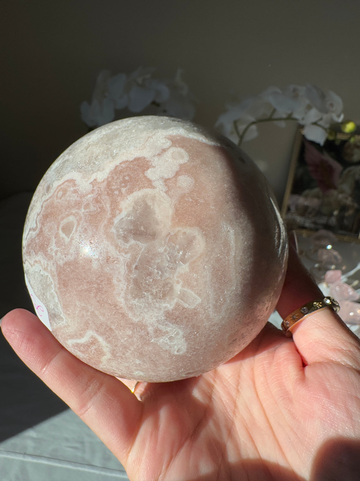 Druzy Pink Amethyst Sphere