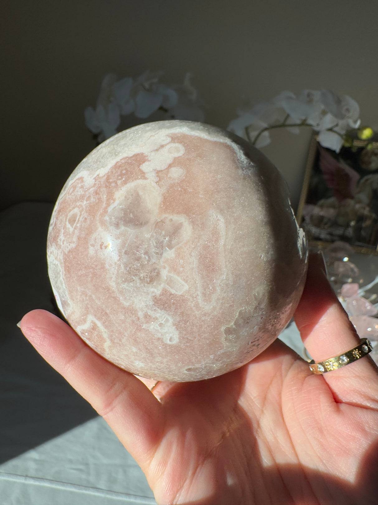 Druzy Pink Amethyst Sphere