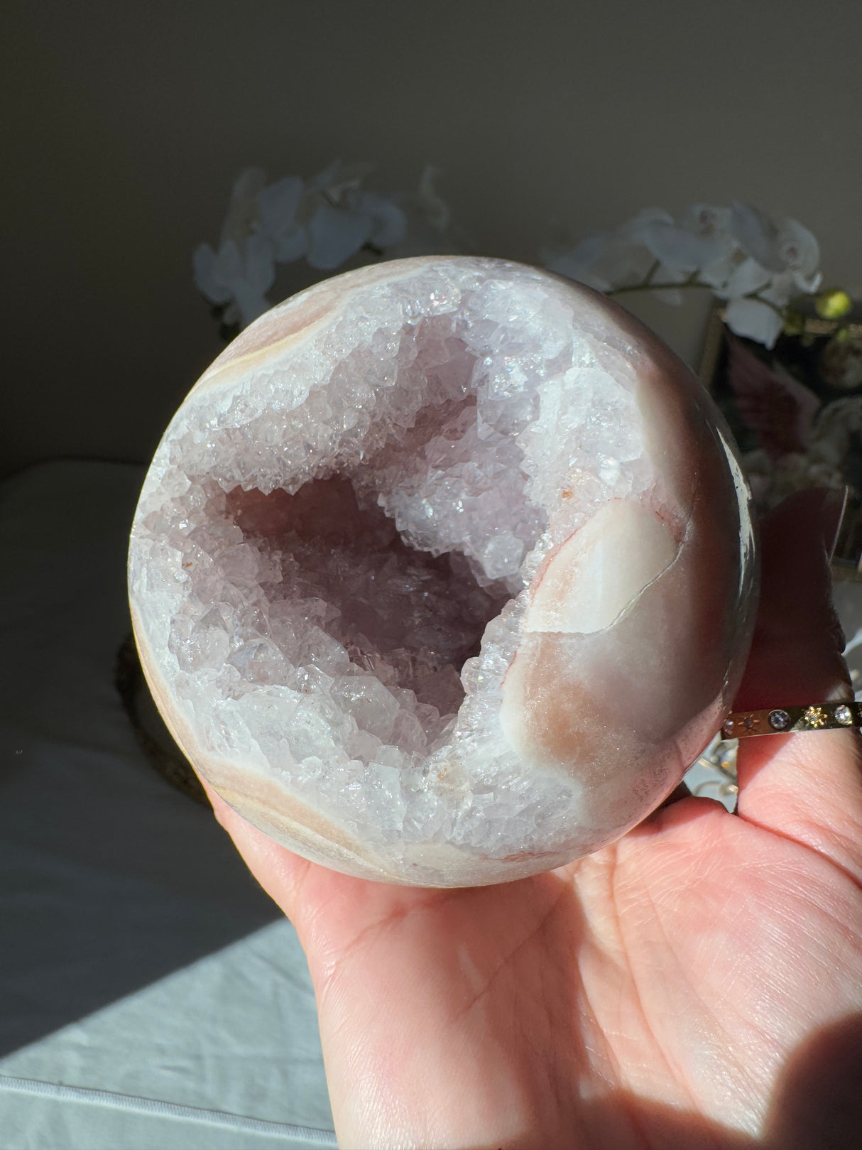 Druzy Pink Amethyst Sphere