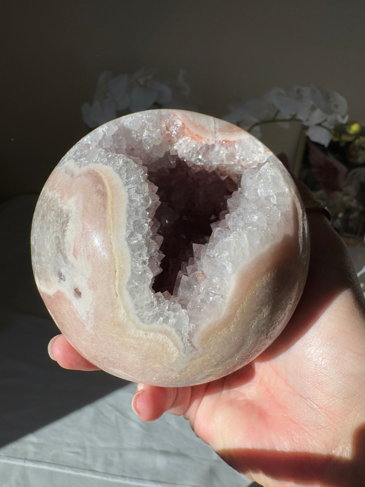 Druzy Pink Amethyst Sphere