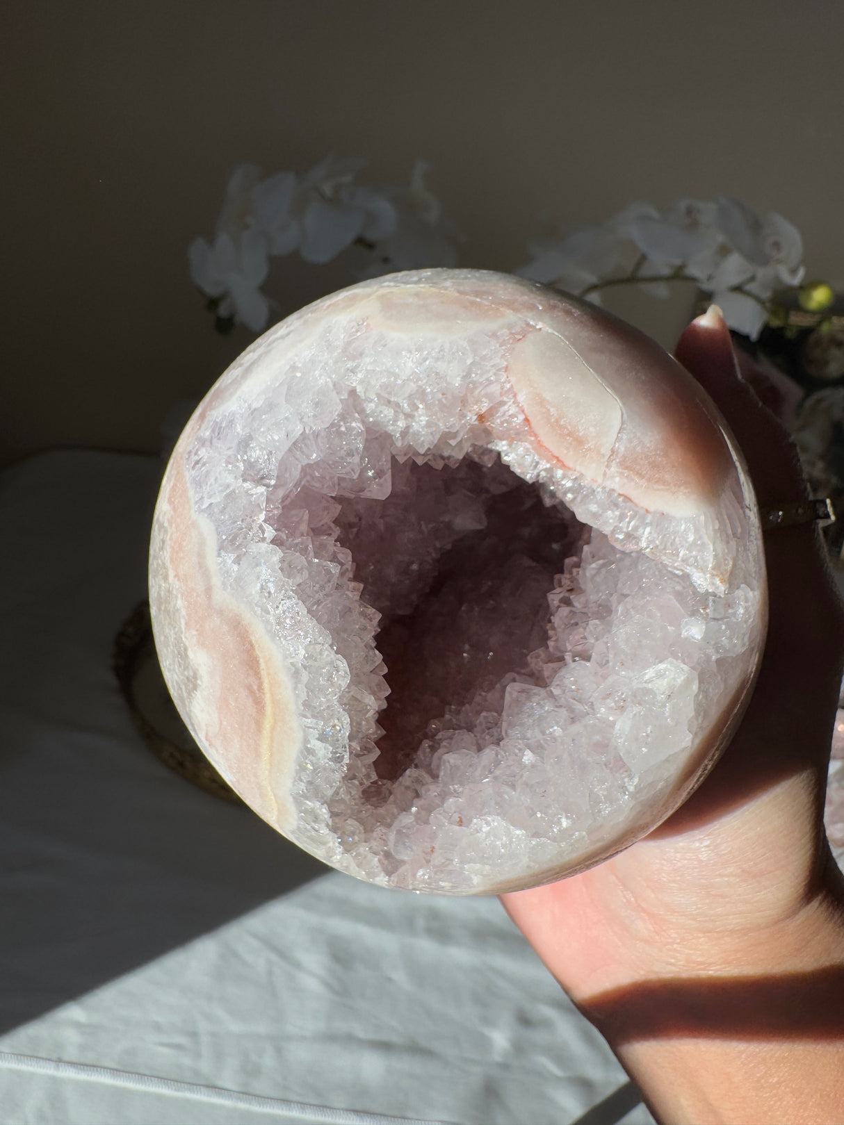 Druzy Pink Amethyst Sphere