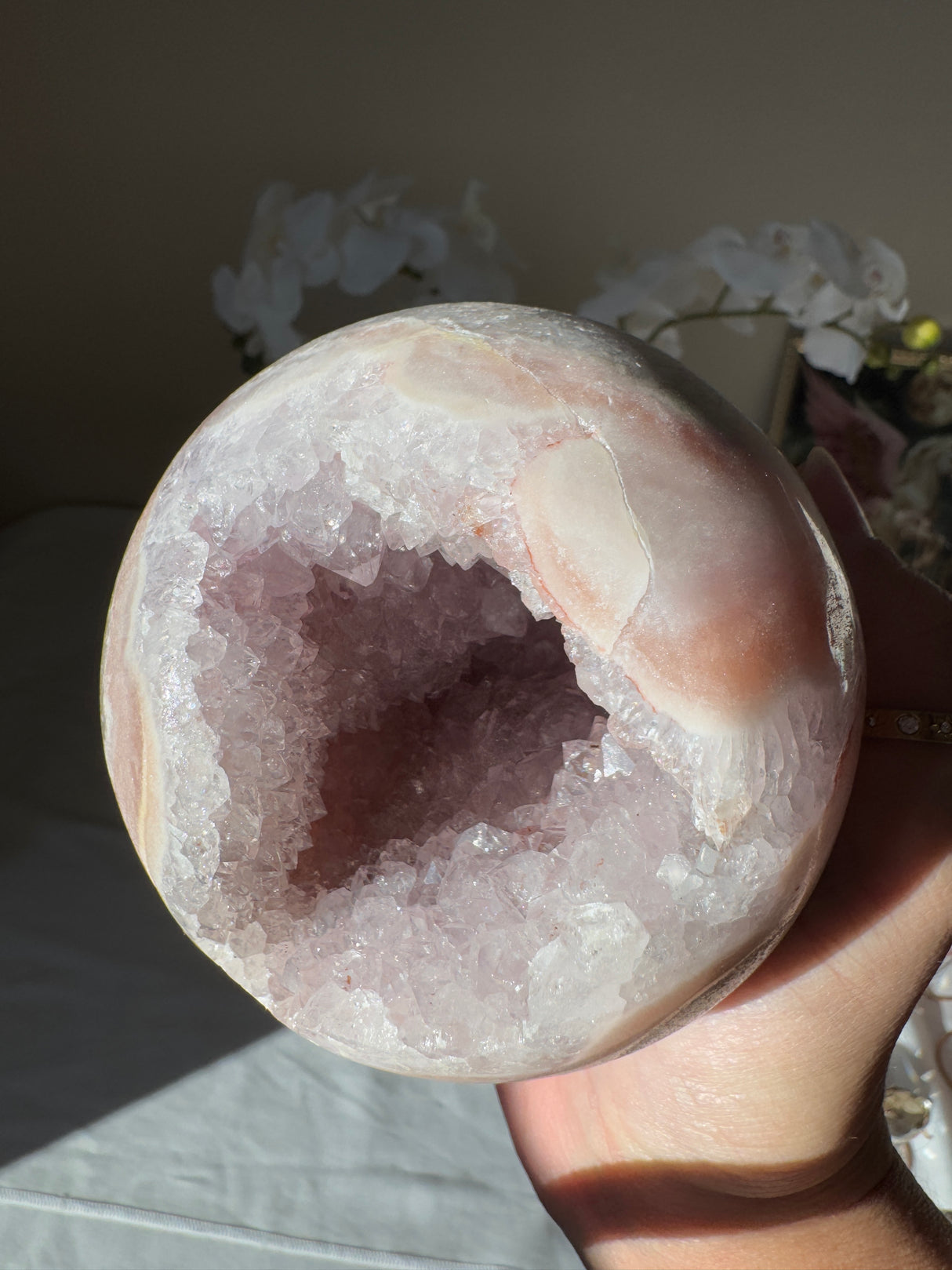 Druzy Pink Amethyst Sphere