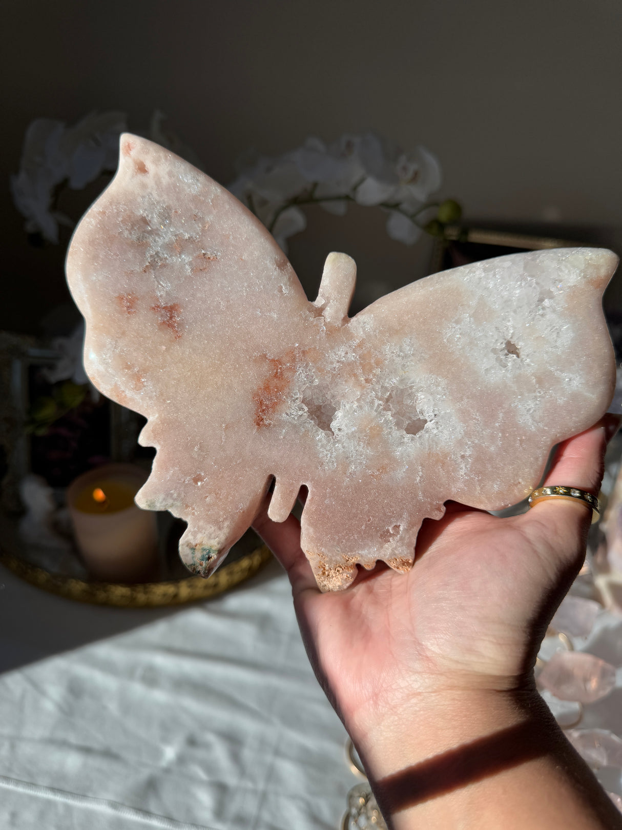 Pink Amethyst Butterfly