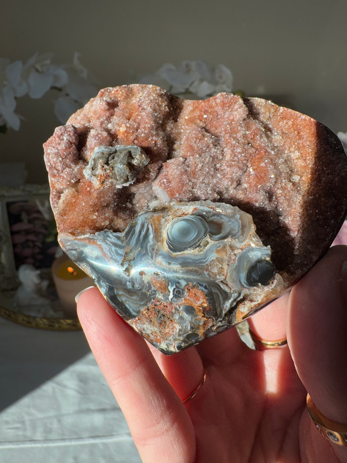 Druzy Agate Heart